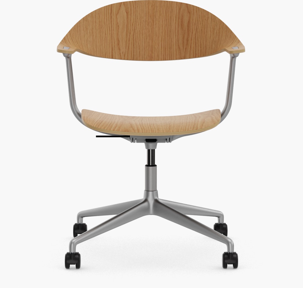 Mynt Task Chair - Oak, Blasted Aluminum