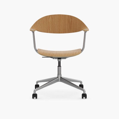 Mynt Task Chair - Oak, Blasted Aluminum Mynt Task Chair - Oak, Blasted Aluminum