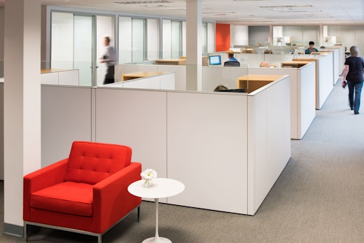 East Greenville AutoStrada Storage Based Florence Knoll Lounge Chair Saarinen Pedestal Side Table