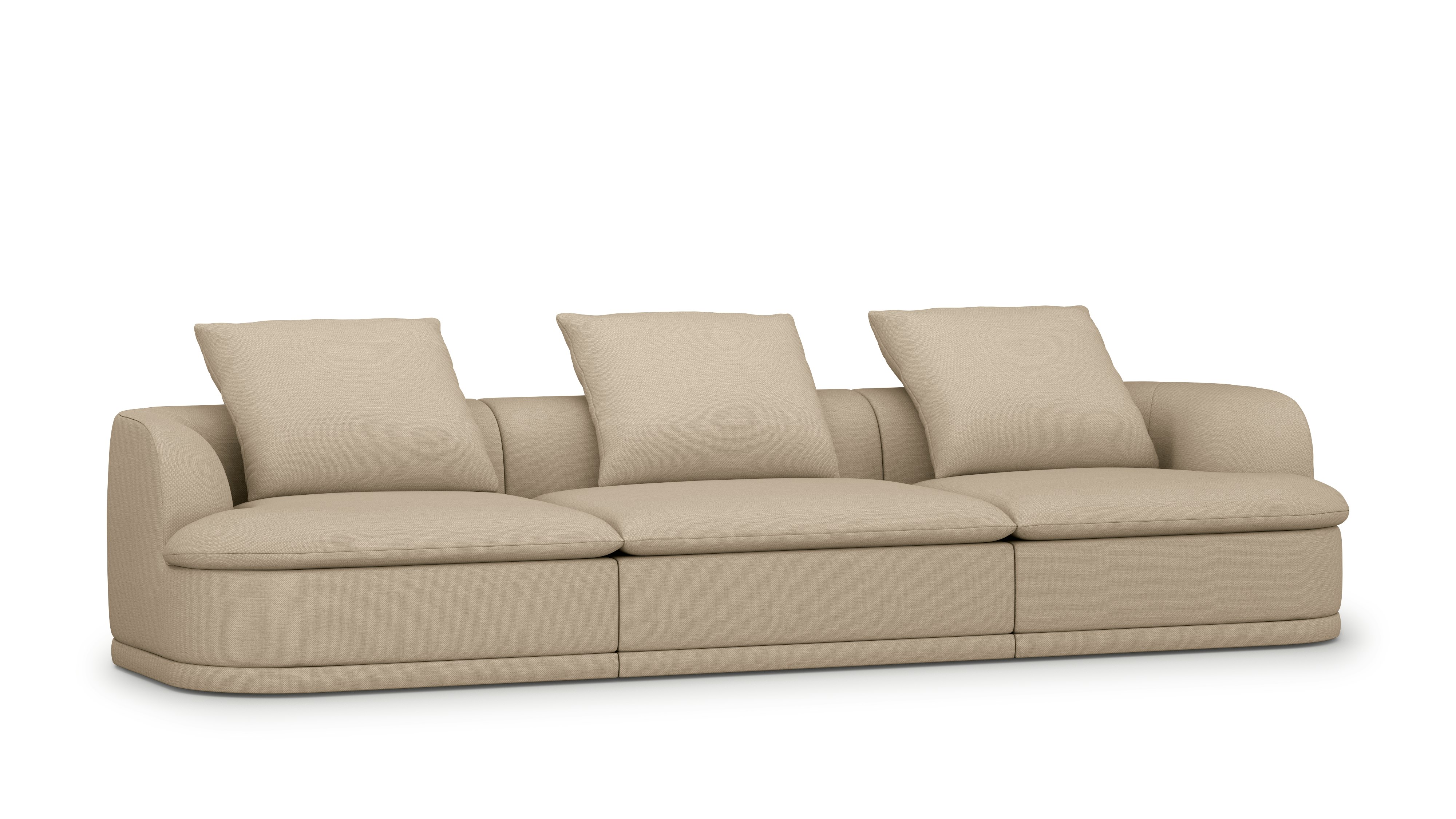 A Atlason Composed Modular Sofa in Basket viewed from an angle.