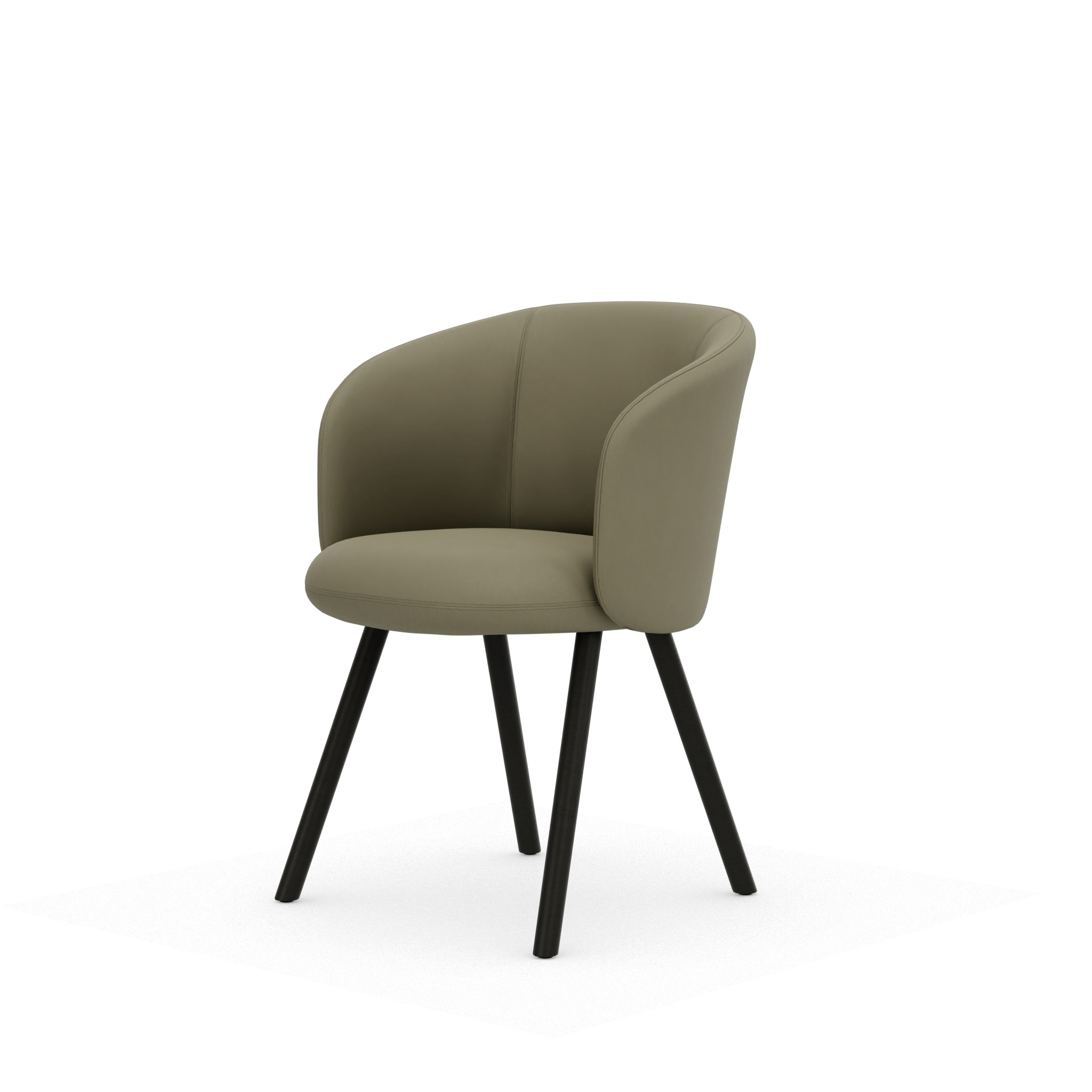 Mikado Chair - Armchair, Leather Premium F, Dark Sand, Dark Stained Oak