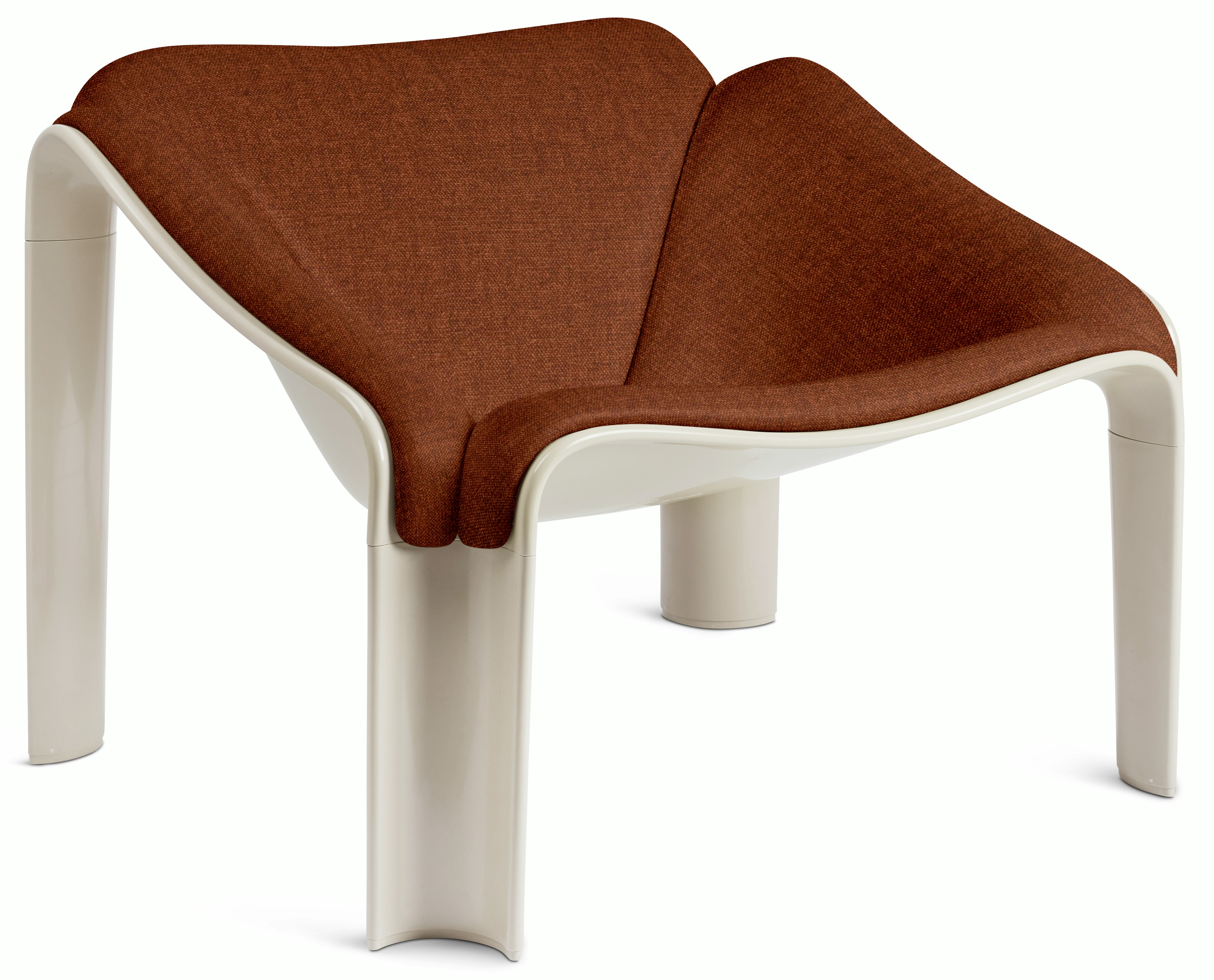 F300 Lounge Chair - Belsuede Rust and Alabaster White