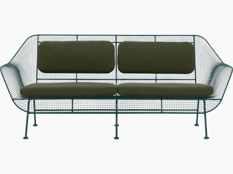 Sculptura Sofa - Pine, Sage Cushion