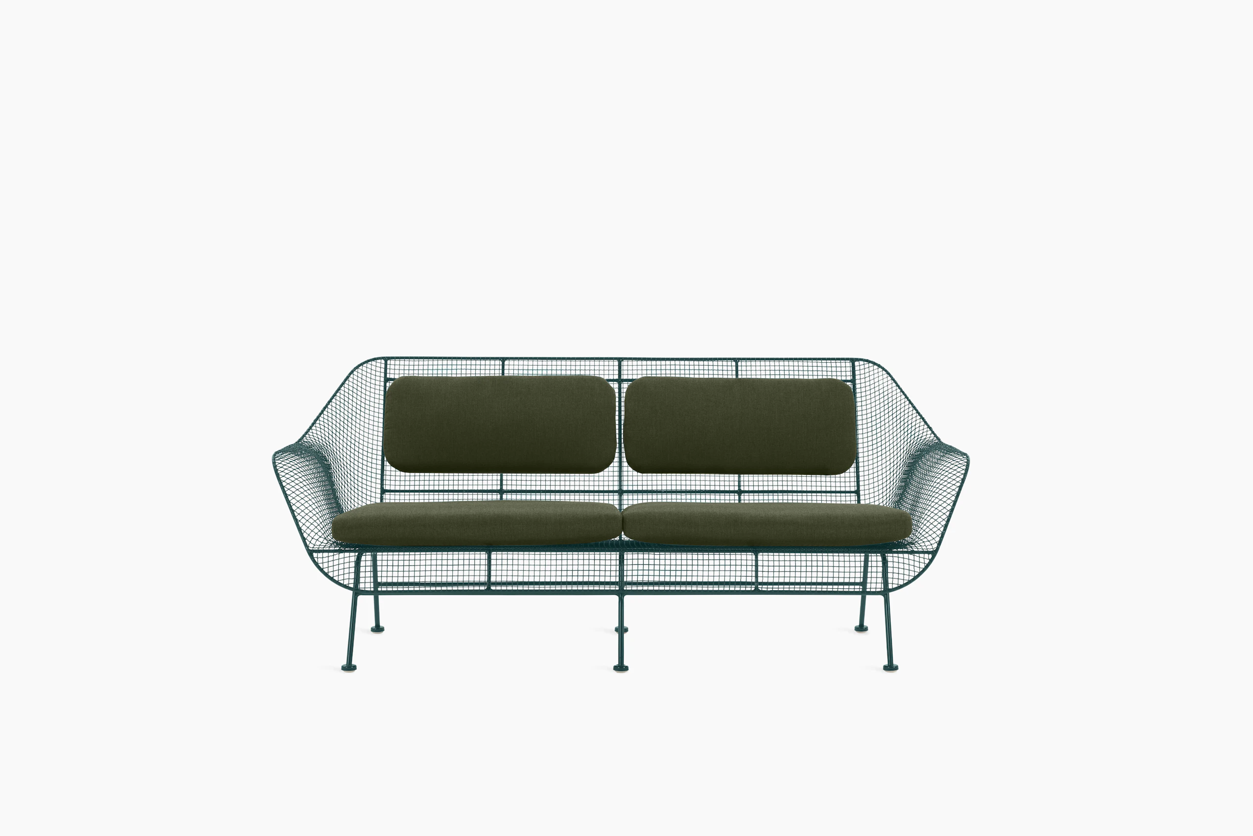 Sculptura Sofa - Pine, Sage Cushion