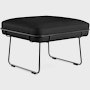 Wireframe Ottoman -  Prone Leather,  Obsidian,  Black