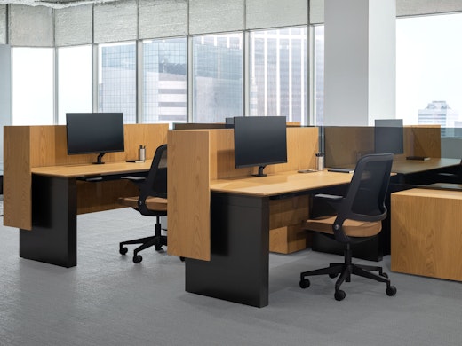 Dividends Skyline System Height-Adjustable Table Screens Ollo with Knit Back