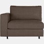 Reid Chair - One - Arm,  Left,  Album Linen,  Espresso with tubular leg