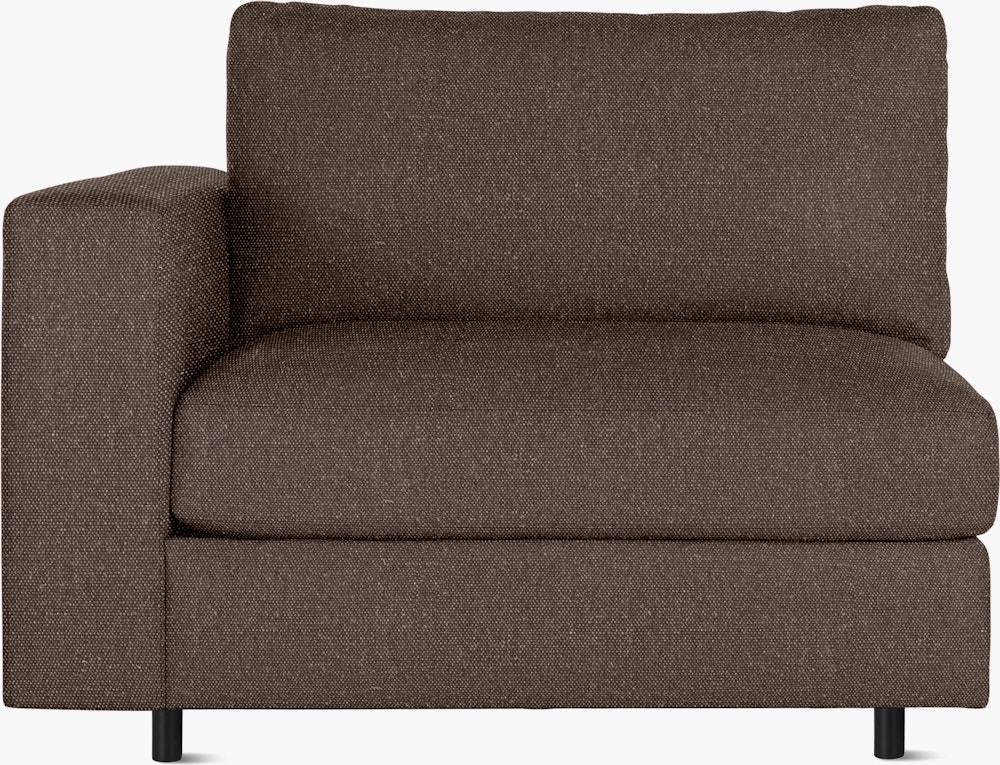 Reid Chair - One - Arm,  Left,  Album Linen,  Espresso with tubular leg