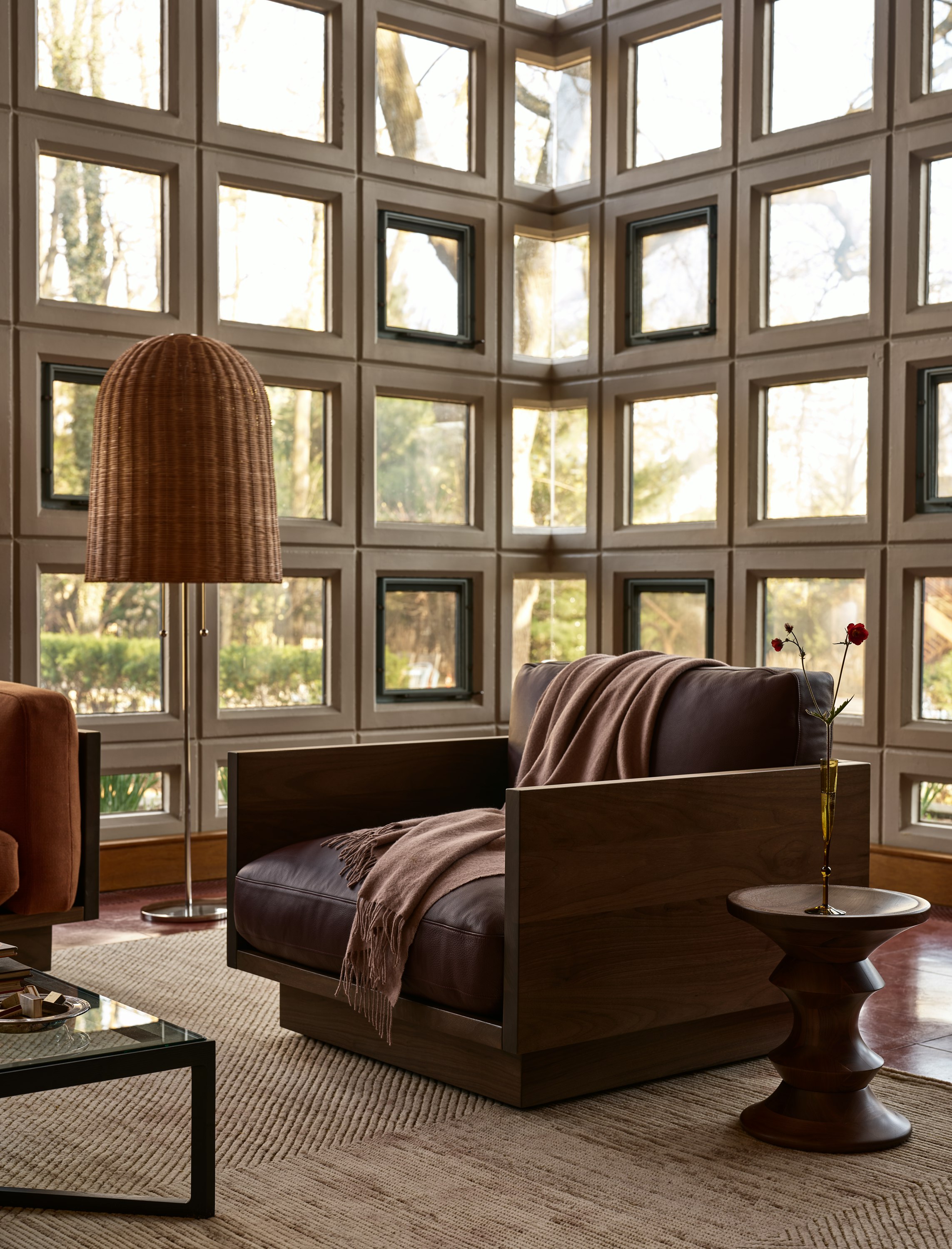 Bell Wicker Floor Lamp