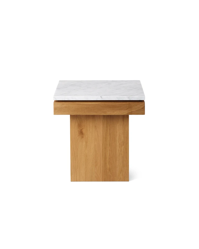 Pawson Drift Side Table, Carrara Marble