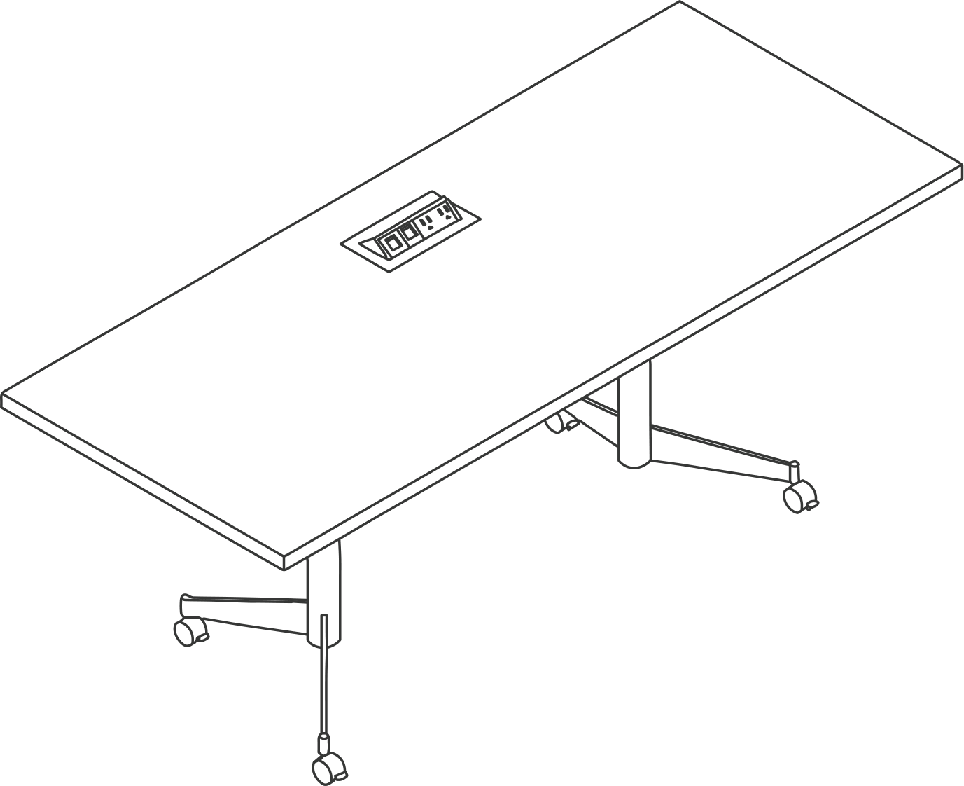 A line drawing - MP Flex Table | Rectangular