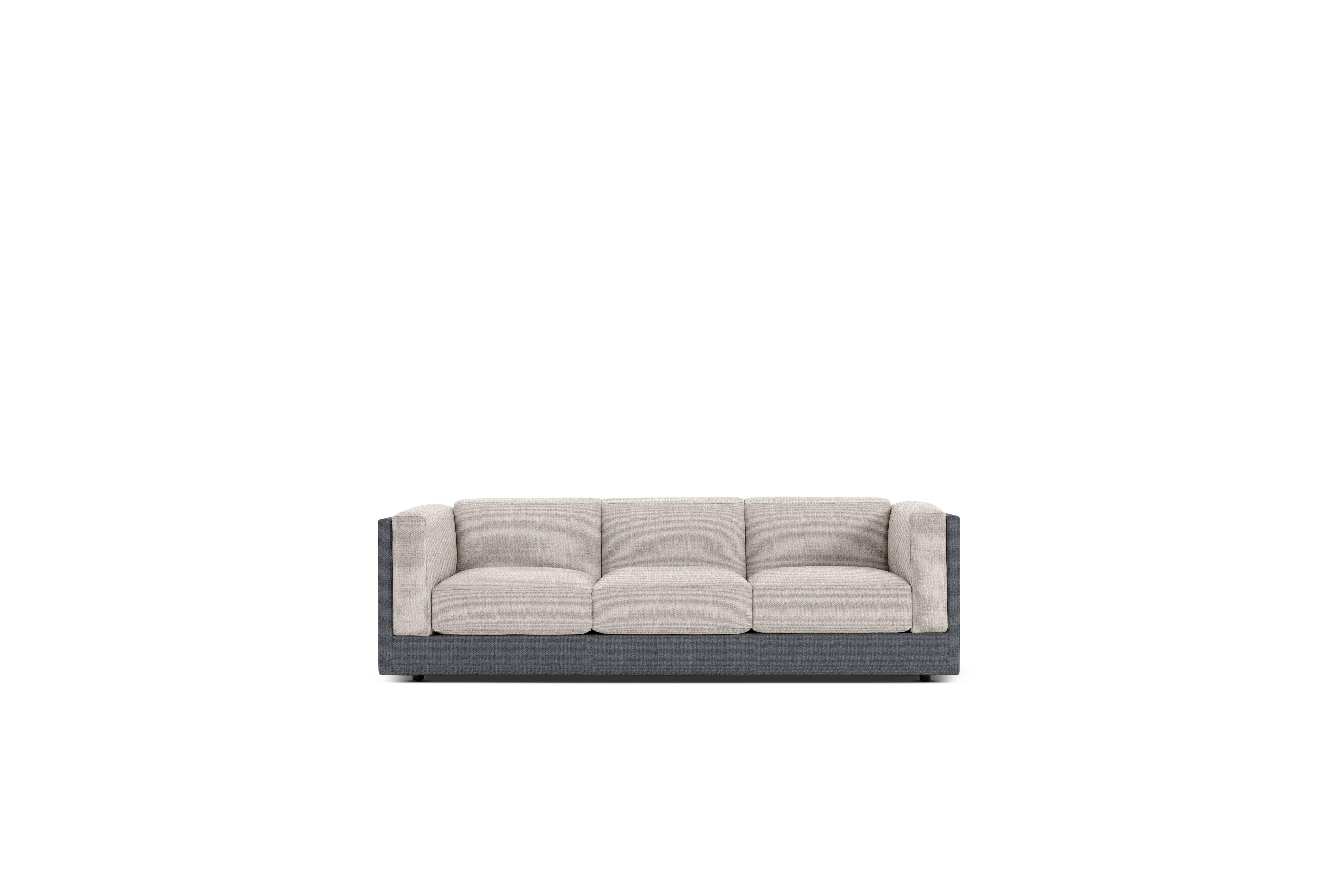 Symme Sofa - Three Seater,  Fabric Frame,  Pebble Weave,  Pumice,  Pebble Weave,  Buff