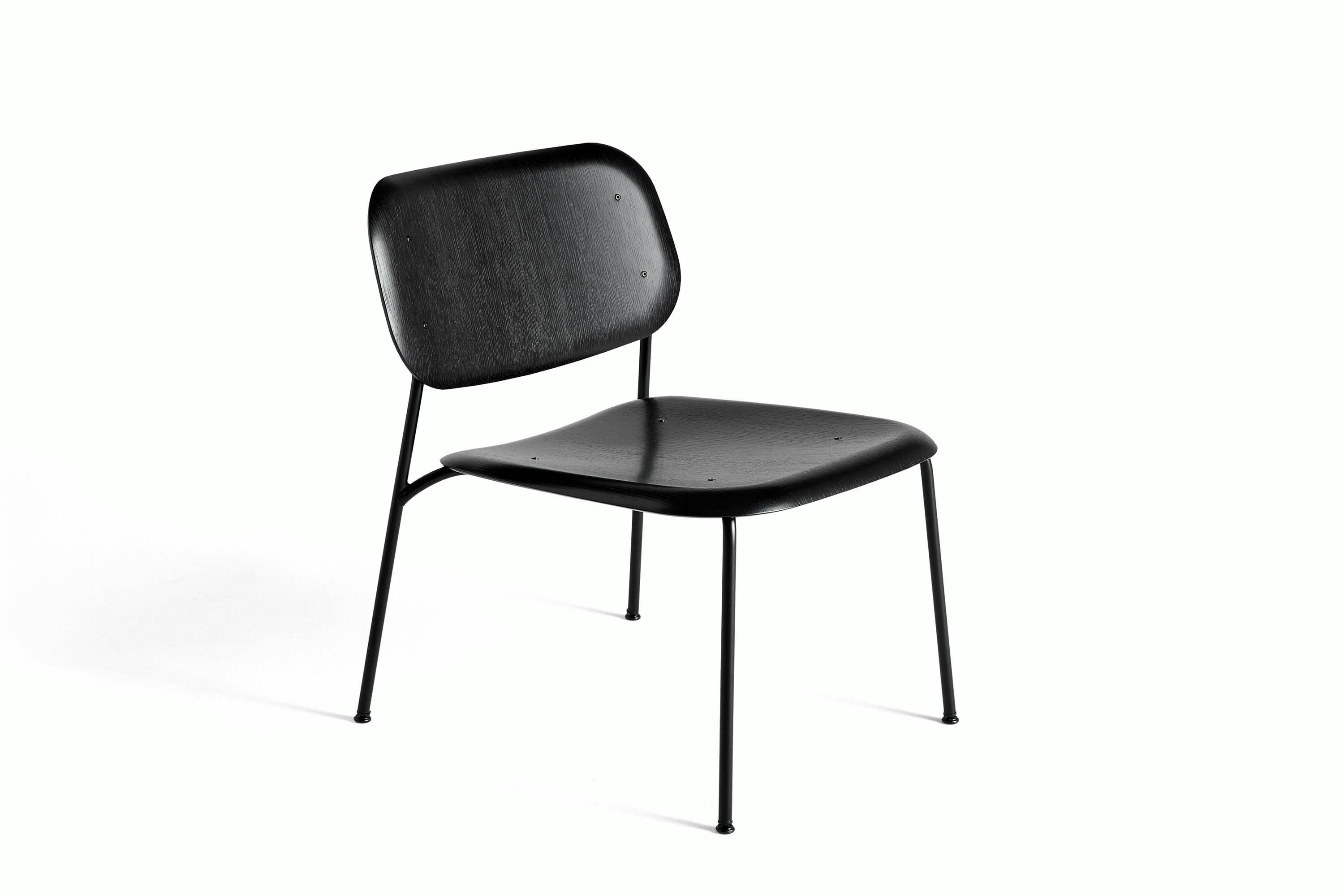 A black Soft Edge Lounge Chair.