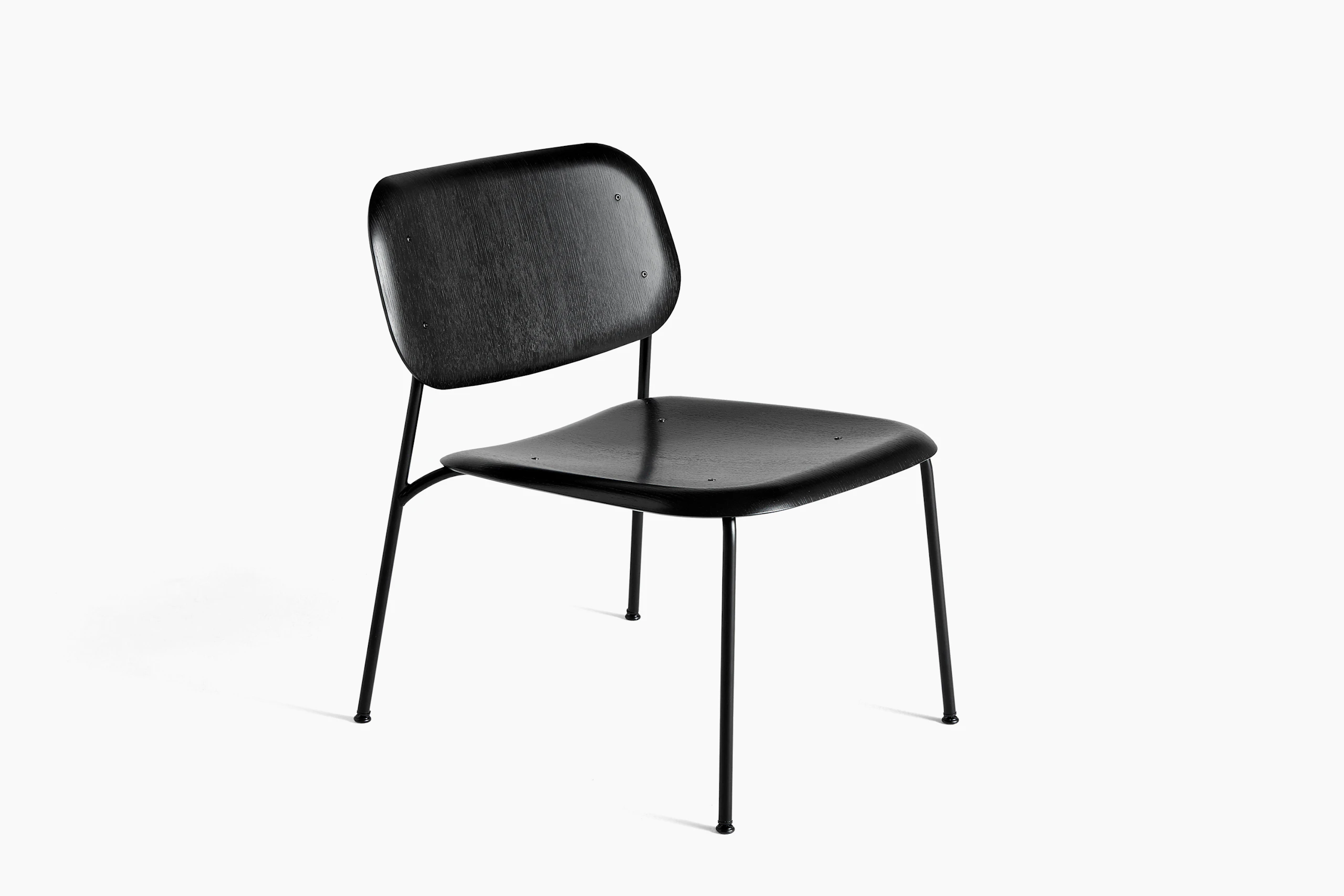 A black Soft Edge Lounge Chair.