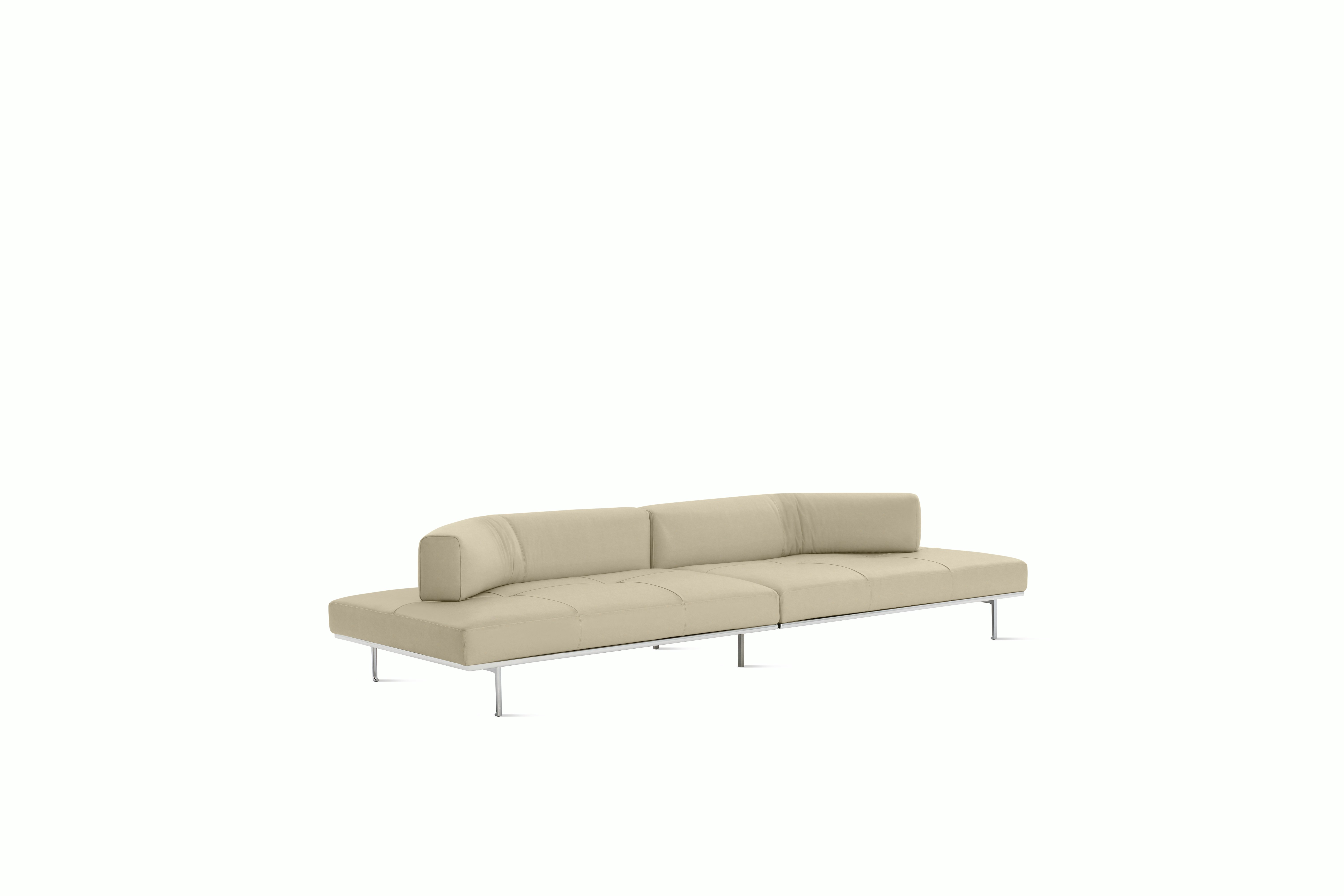 Matic Sofa - MH07 Config  Sofa,  Quilted,  Ultrasuede,  Sandstone,  Chrome