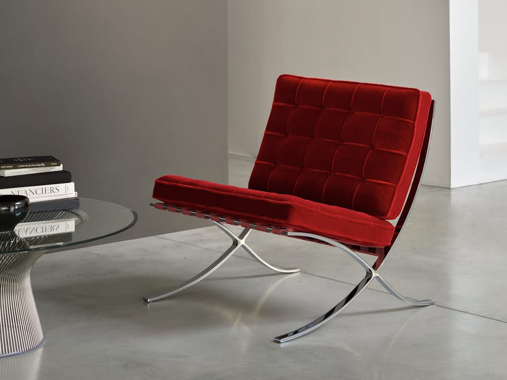Barcelona Chair in Flamenco Velvet