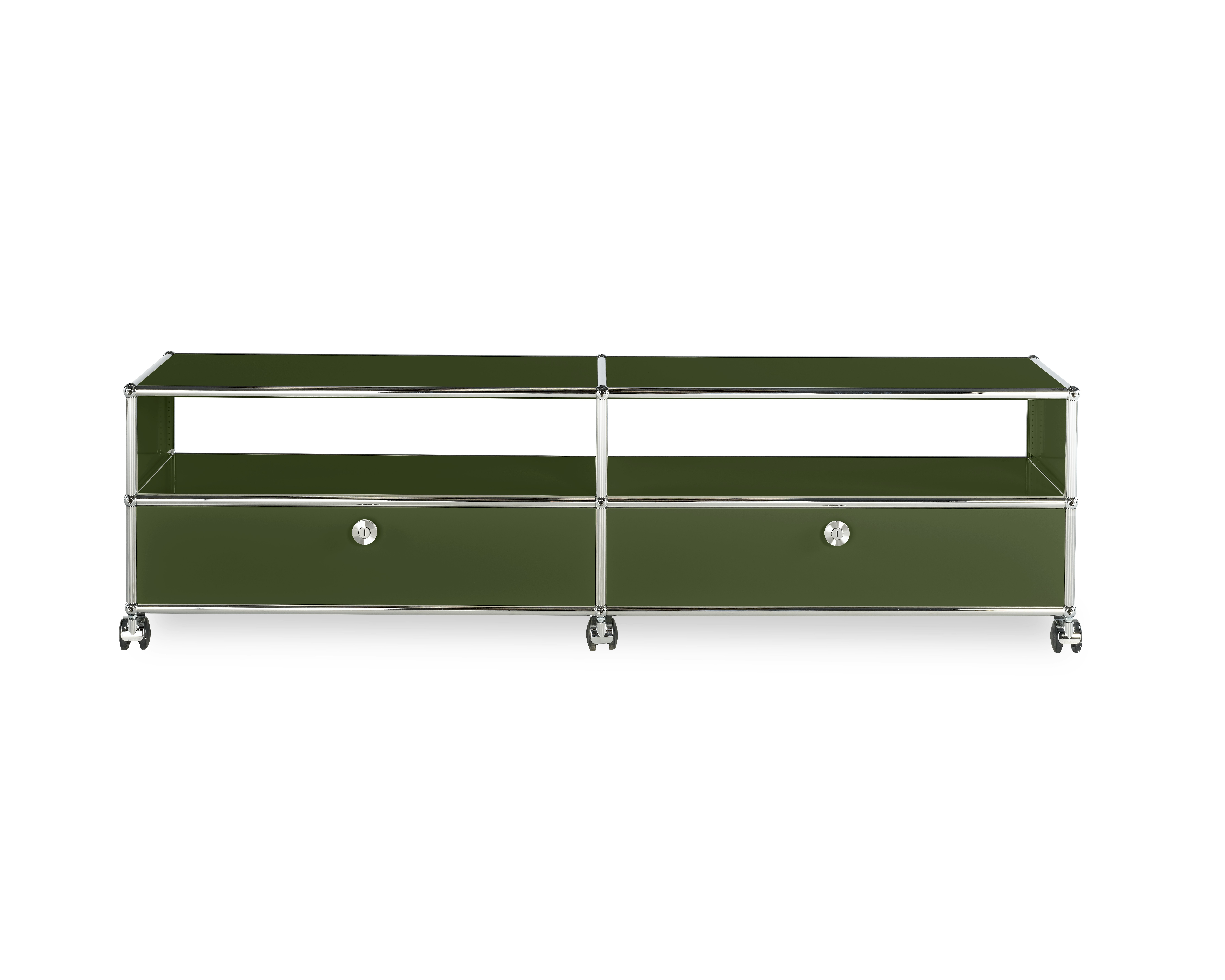 USM Haller Media Console - Low,  Olive Green