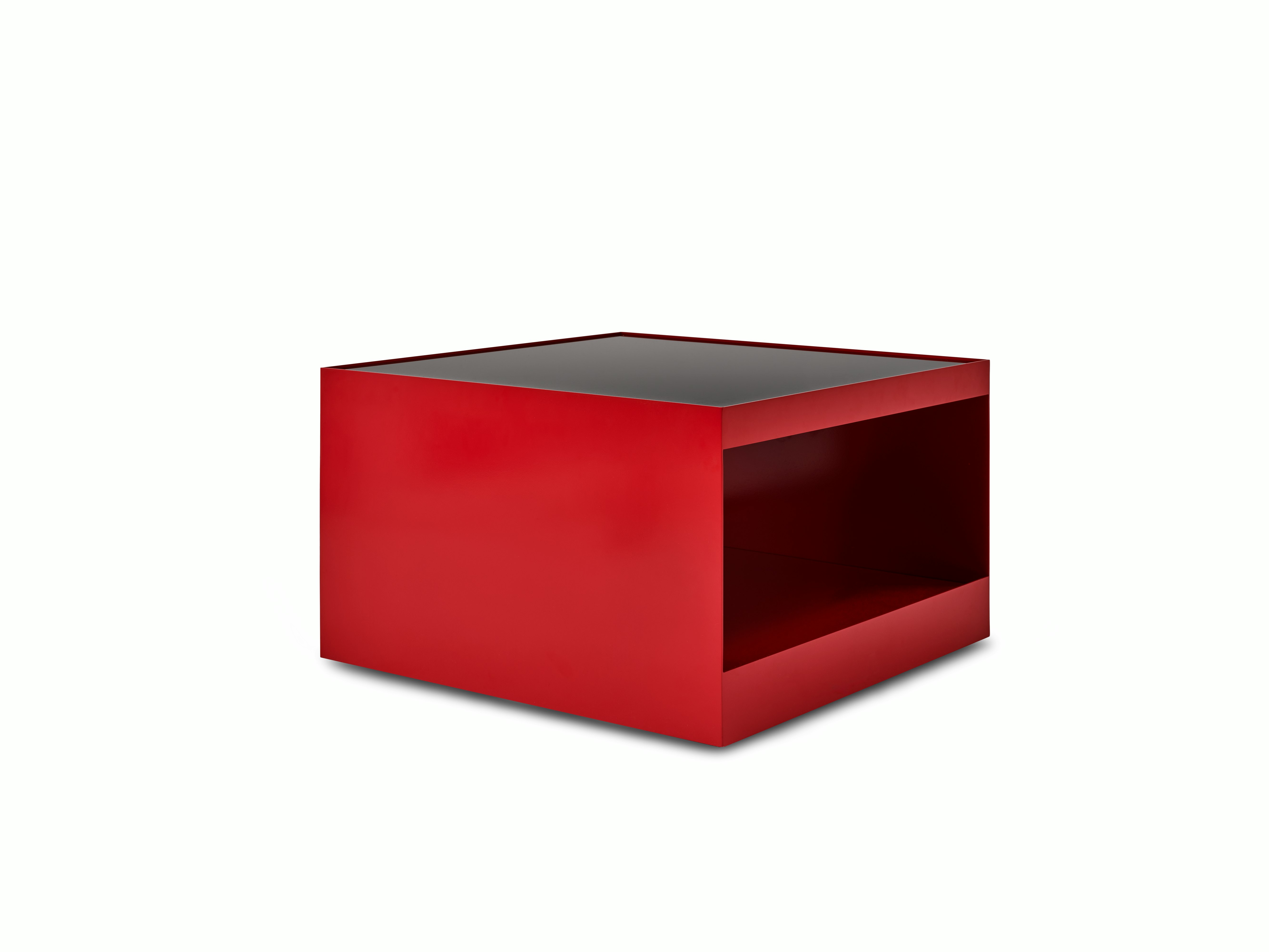 D Urso Occasional Tables - medium,  crimson,  black painted glass
