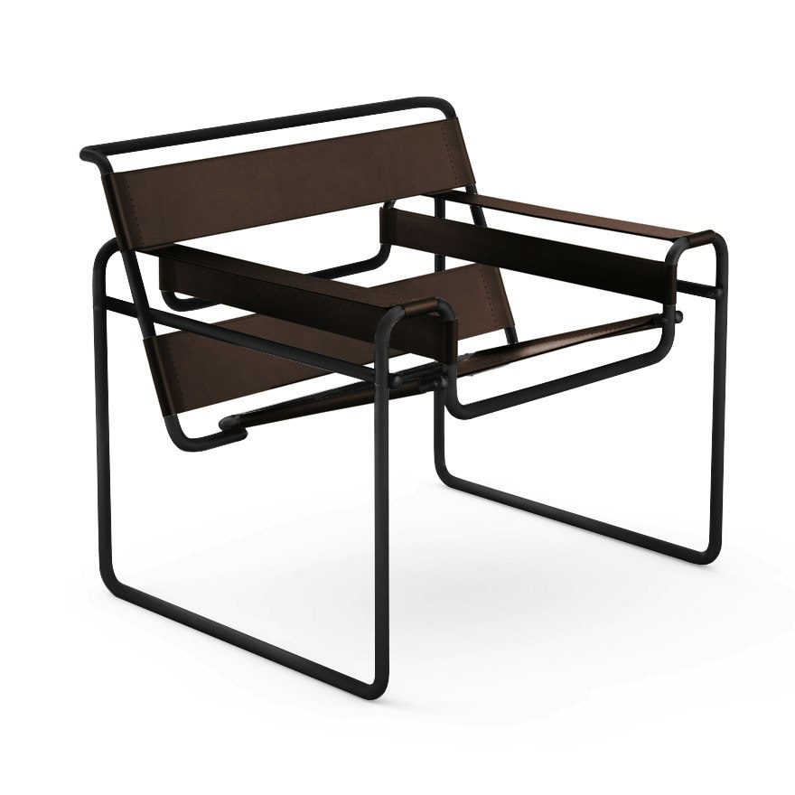 Wassily Chair - dark-brown,  black