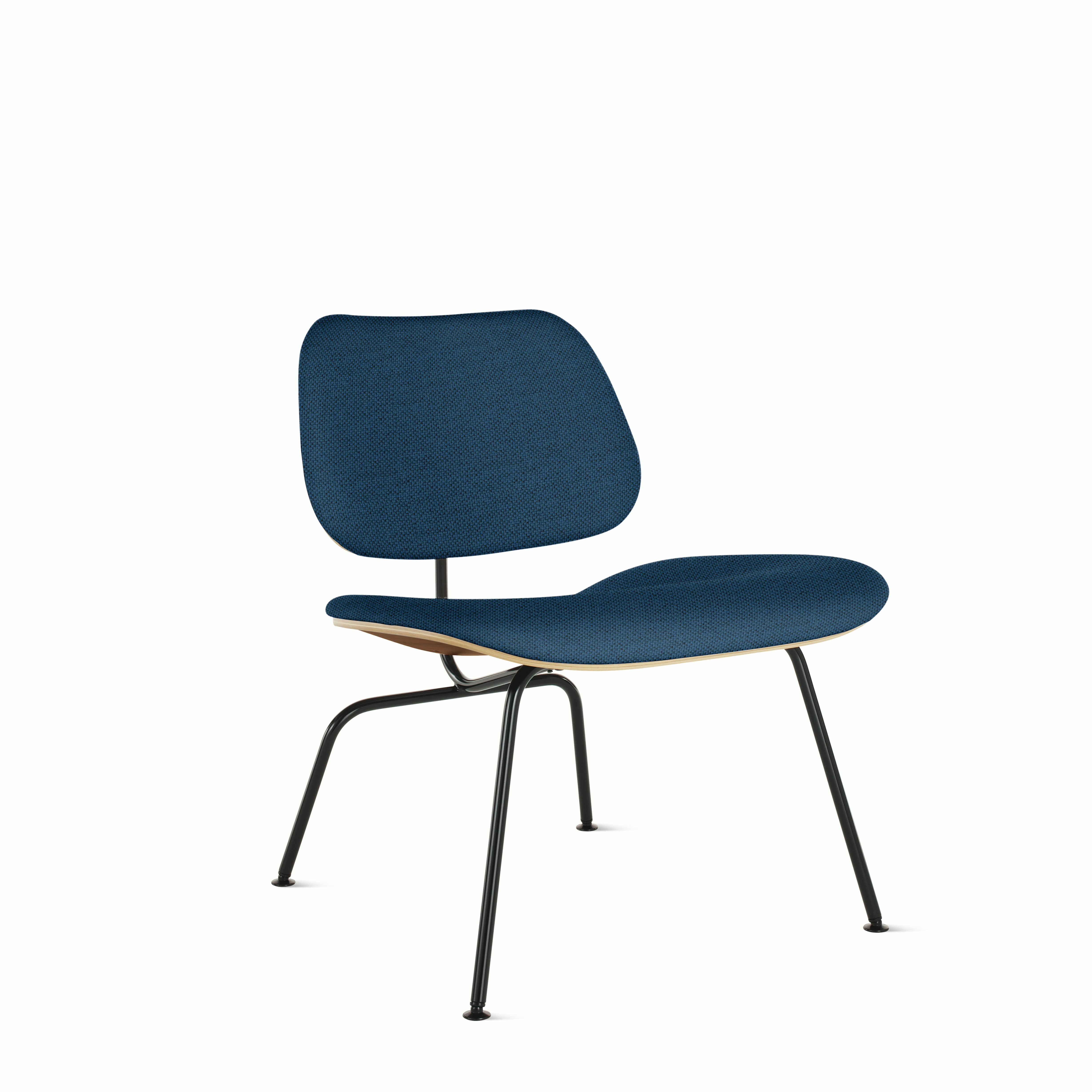 Eames Molded Plywood Lounge Chair Metal Base (LCM), Upholstered