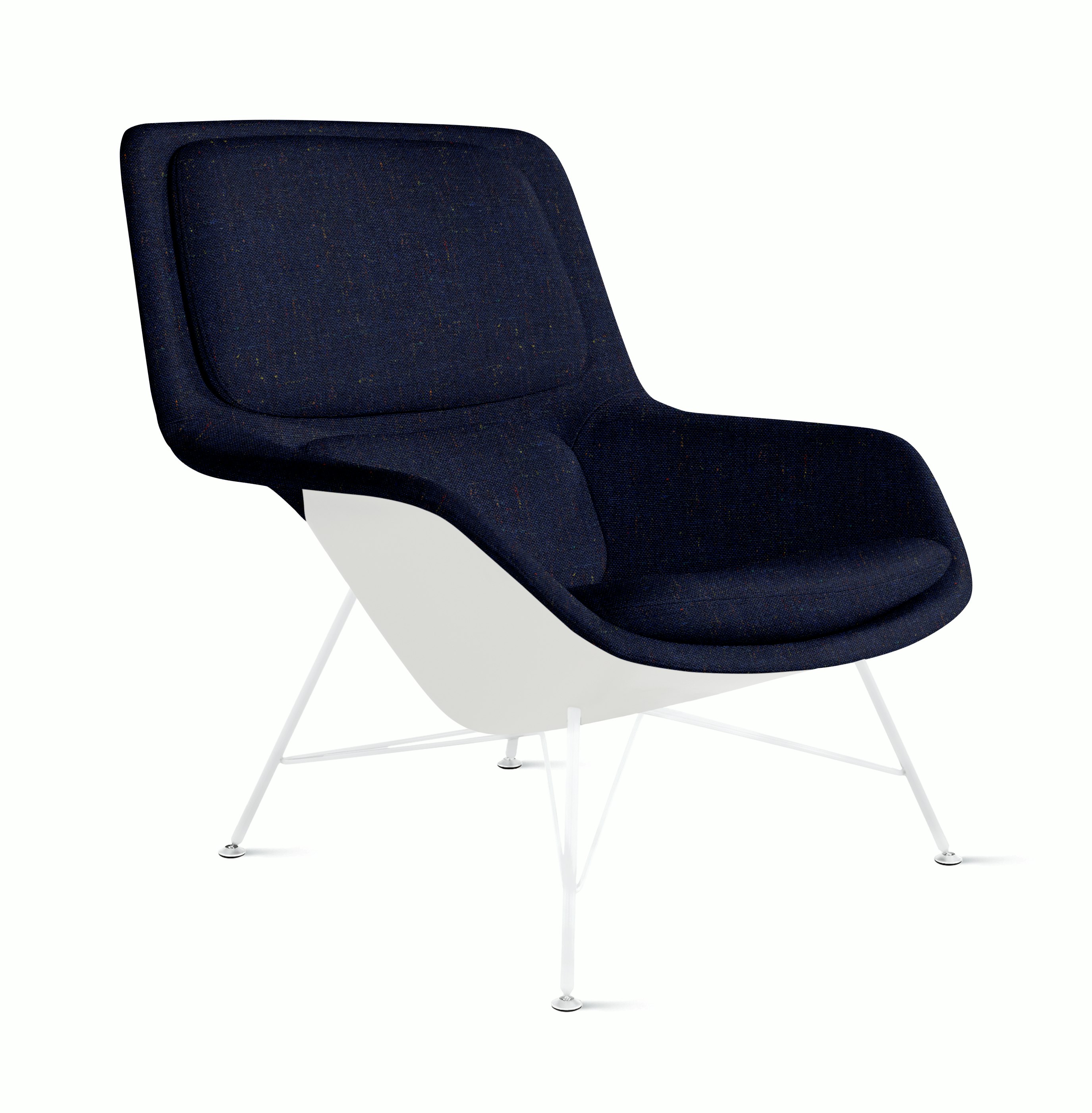 Striad Lounge Chair - Mid Back,  Rowan,  Puzzle,  White,  Wire,  White