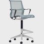 Setu Stool - Ribbon Arms,  Intercept,  Glacier,  Carbon,  Silver Alloy