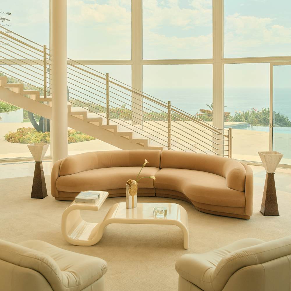 Poet Sectional - Right, Malibu Velvet, Dune