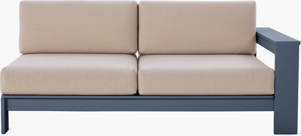 Pepin One Arm Sofa Module - right,   ash-blue,   flax