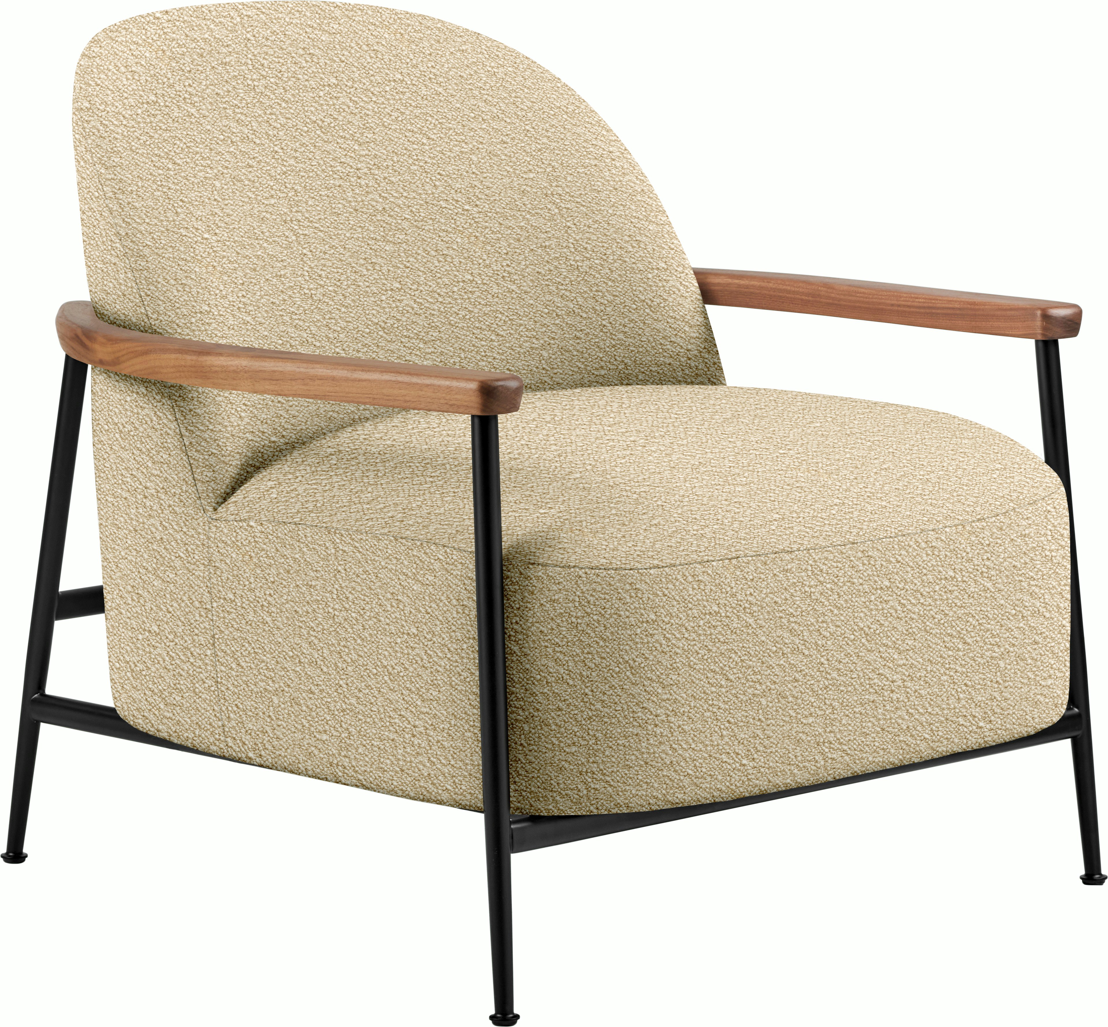 A Sejour Lounge Chair in Duna viewed from an angle.