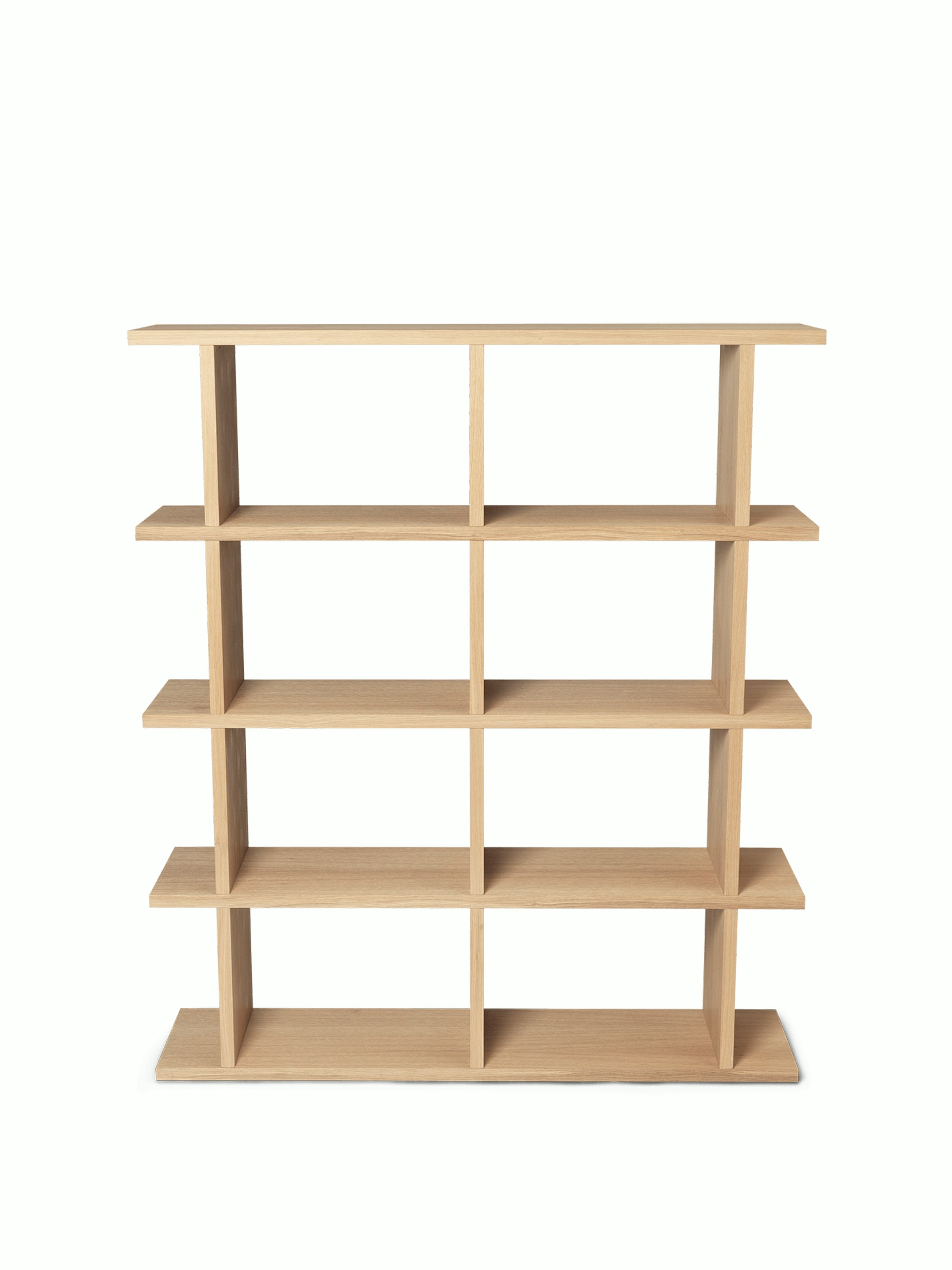 Kona Bookcase - 2 X 4, Natural Oak