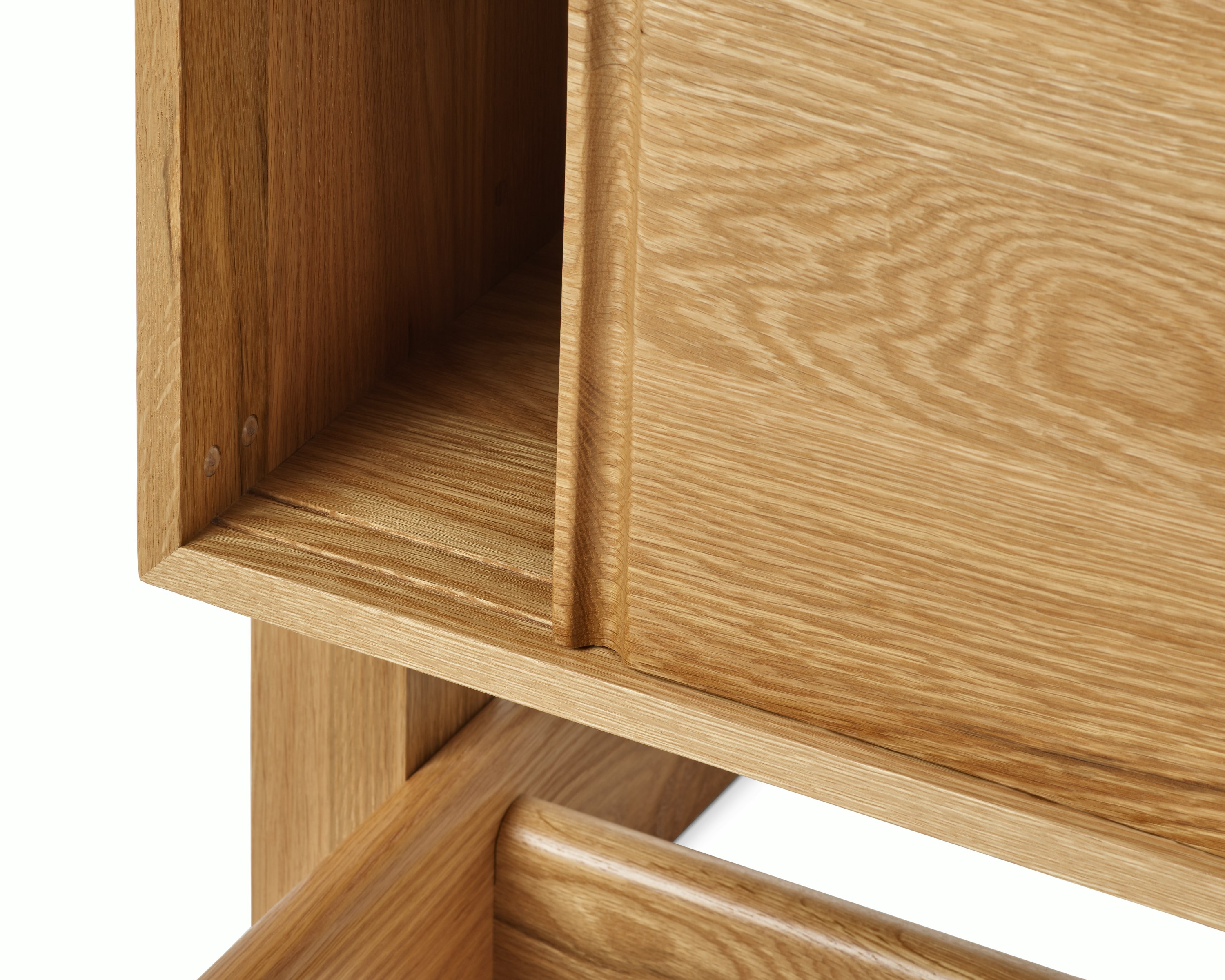 Land Storage, Console, Oak, Door Track