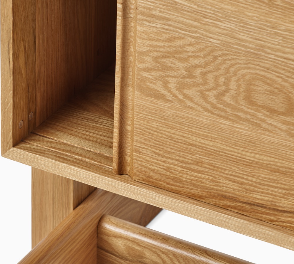 Land Storage, Console, Oak, Door Track