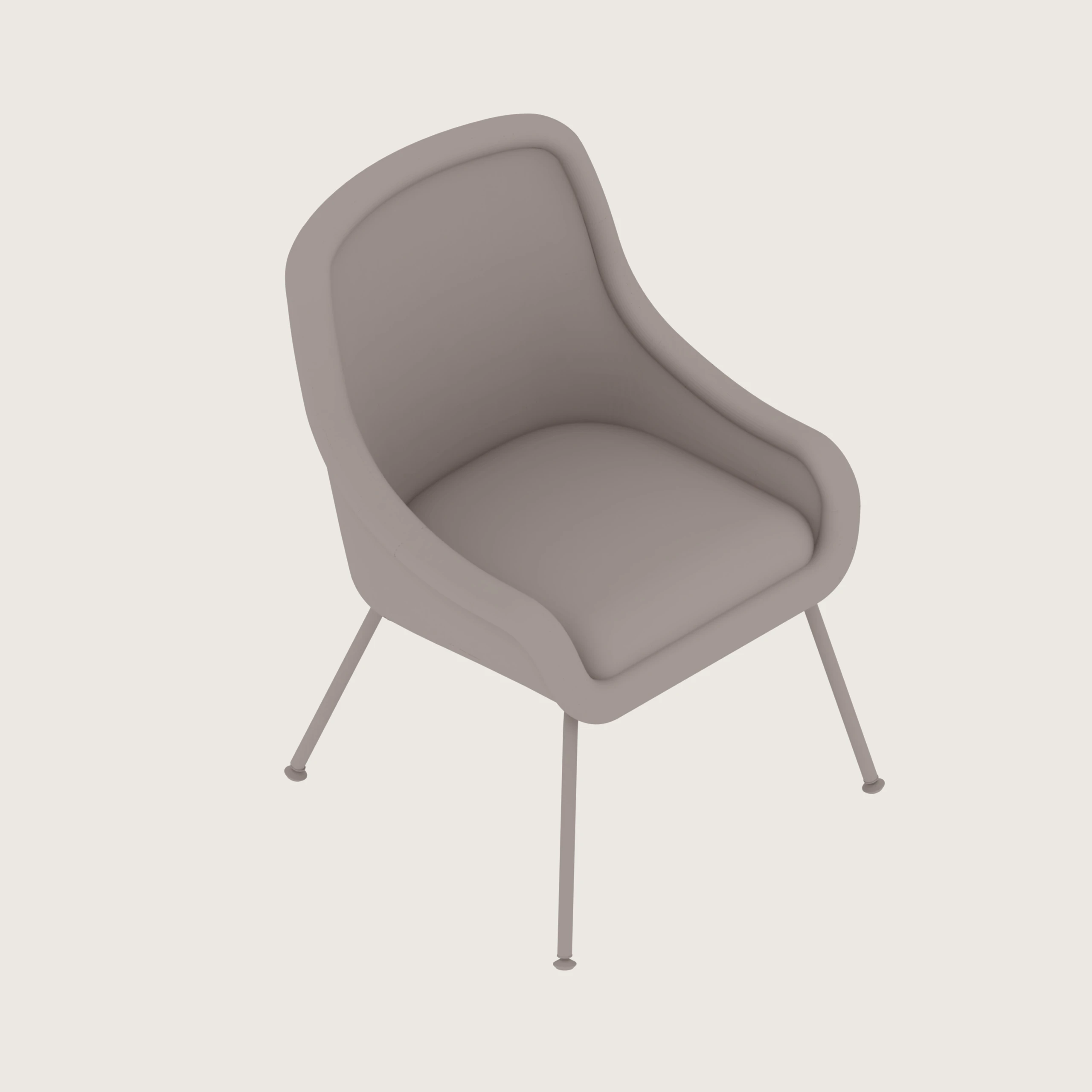 A generic rendering - Bumper Armchair | 4-Leg Base | Low Arms