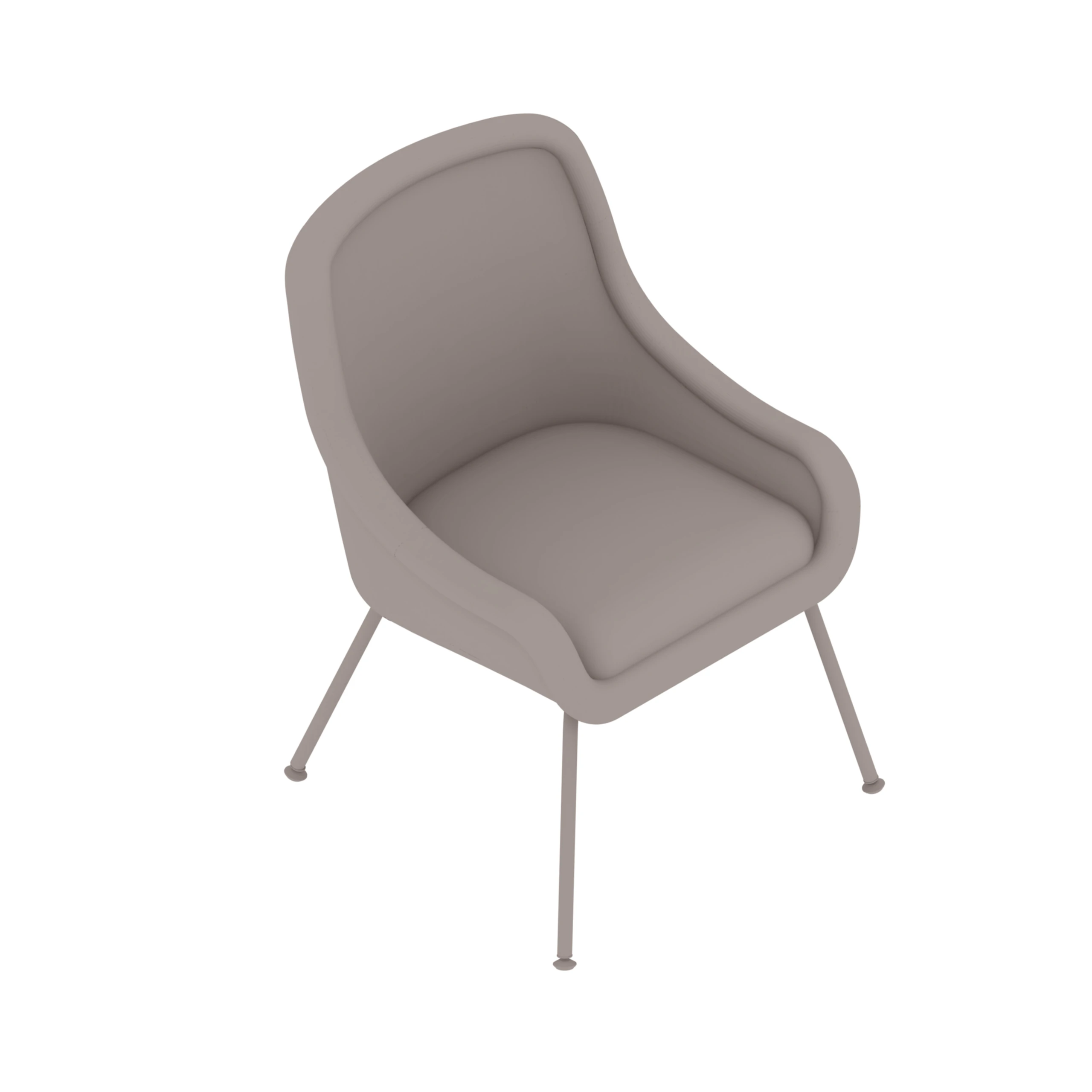 A generic rendering - Bumper Armchair | 4-Leg Base | Low Arms