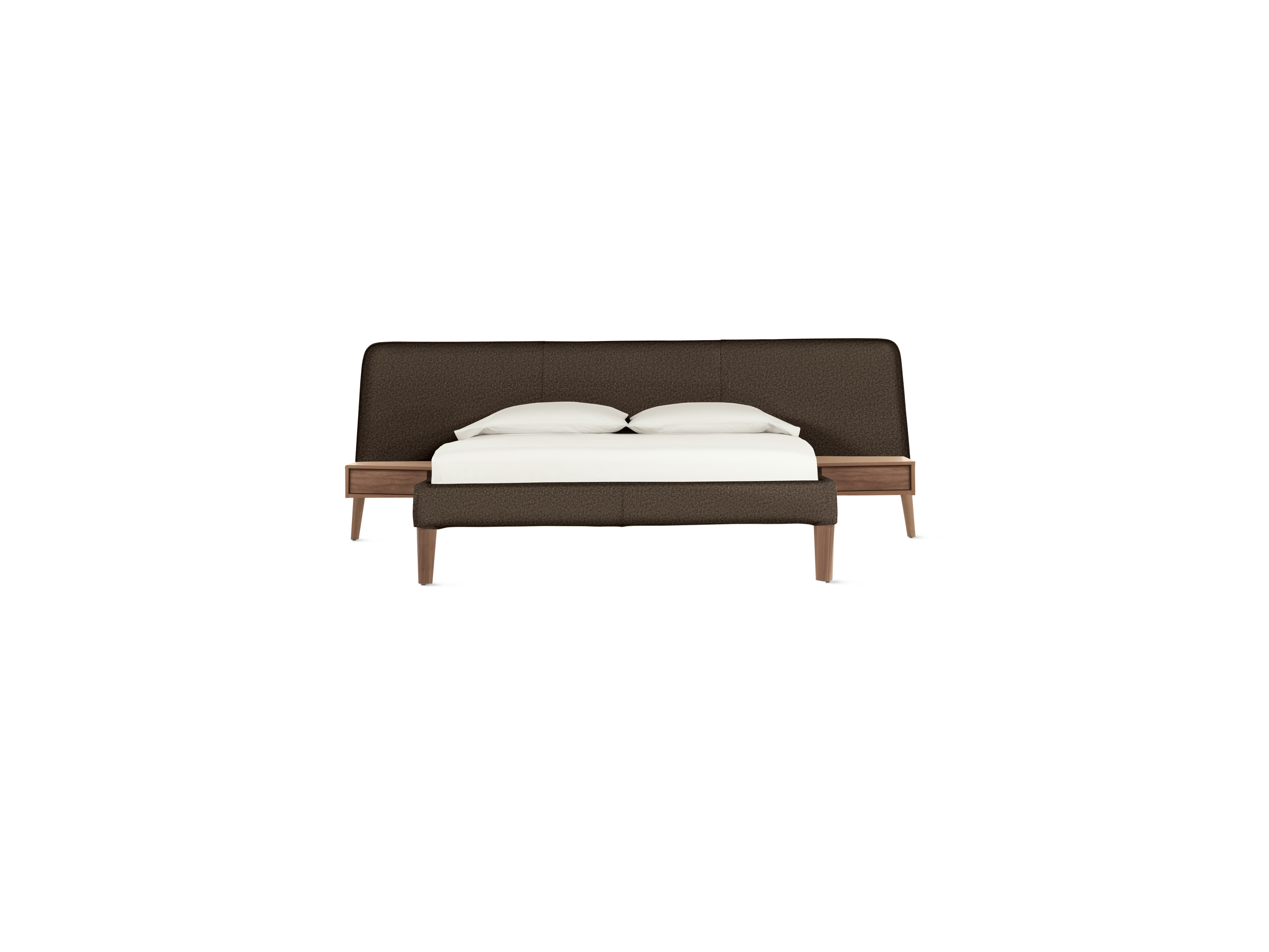 Parallel Bed - Wide, Queen, Pecora, Chocolate, Walnut