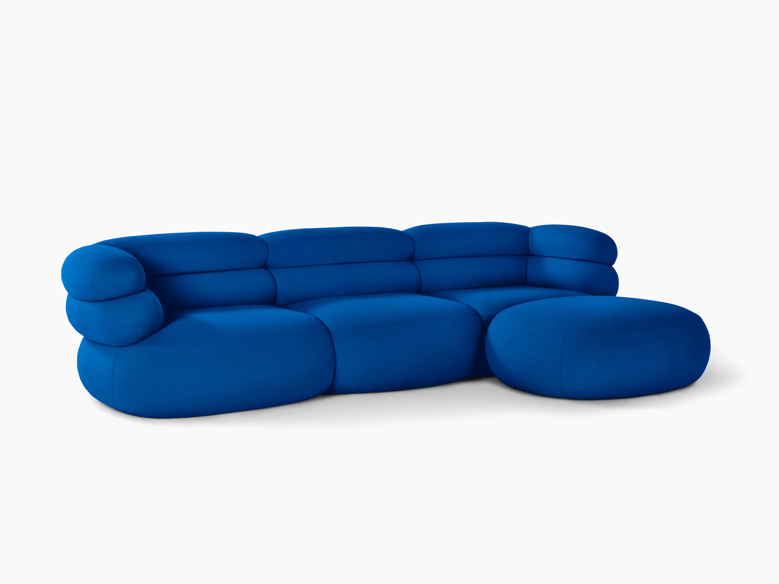 Biboni Sectional - Sectional Chaise, Left, Stretch Appeal, Cobalt