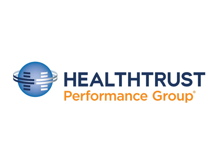 Blue and orange HealthTrust Performance Group logo.