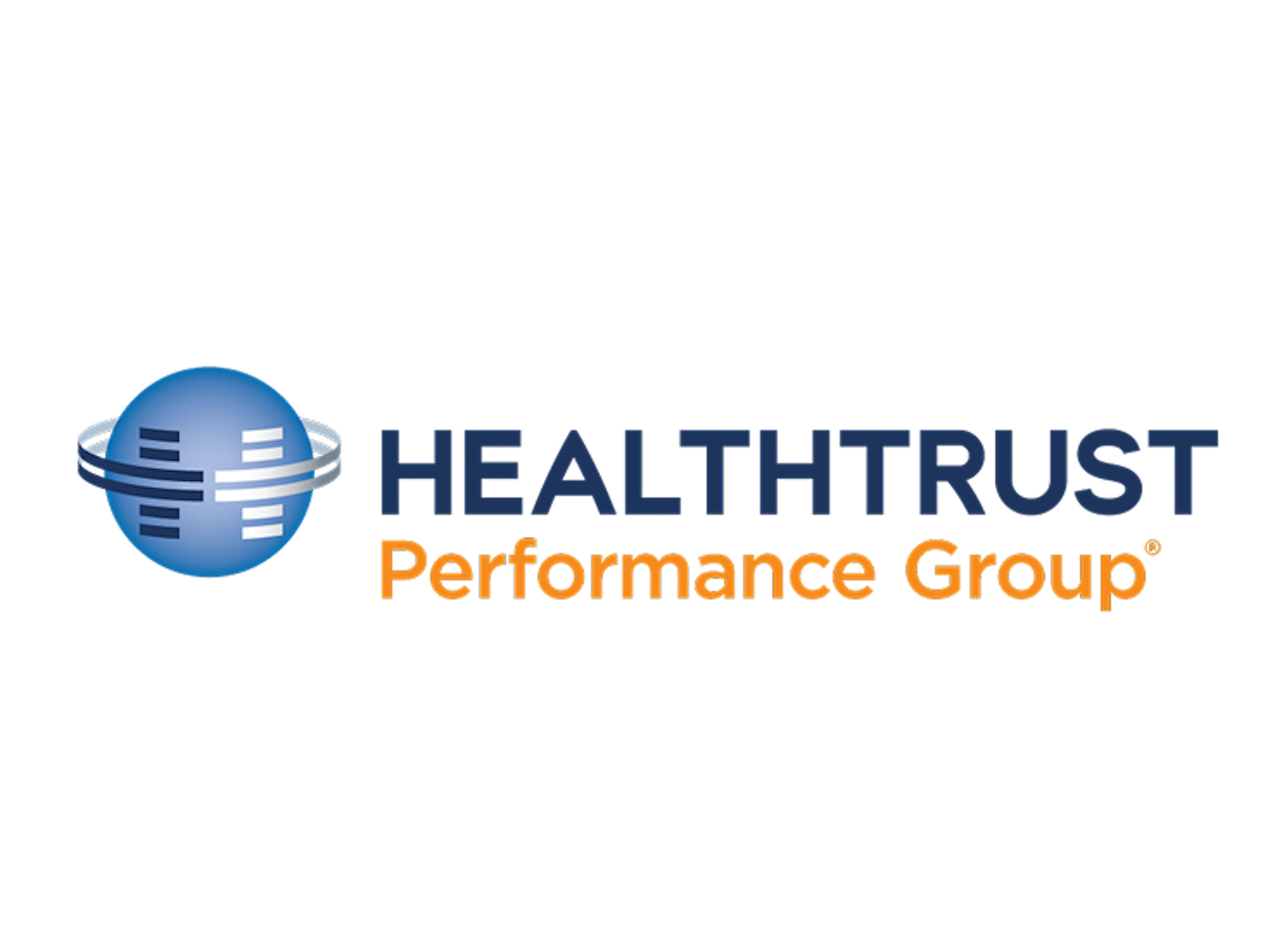 Blue and orange HealthTrust Performance Group logo.