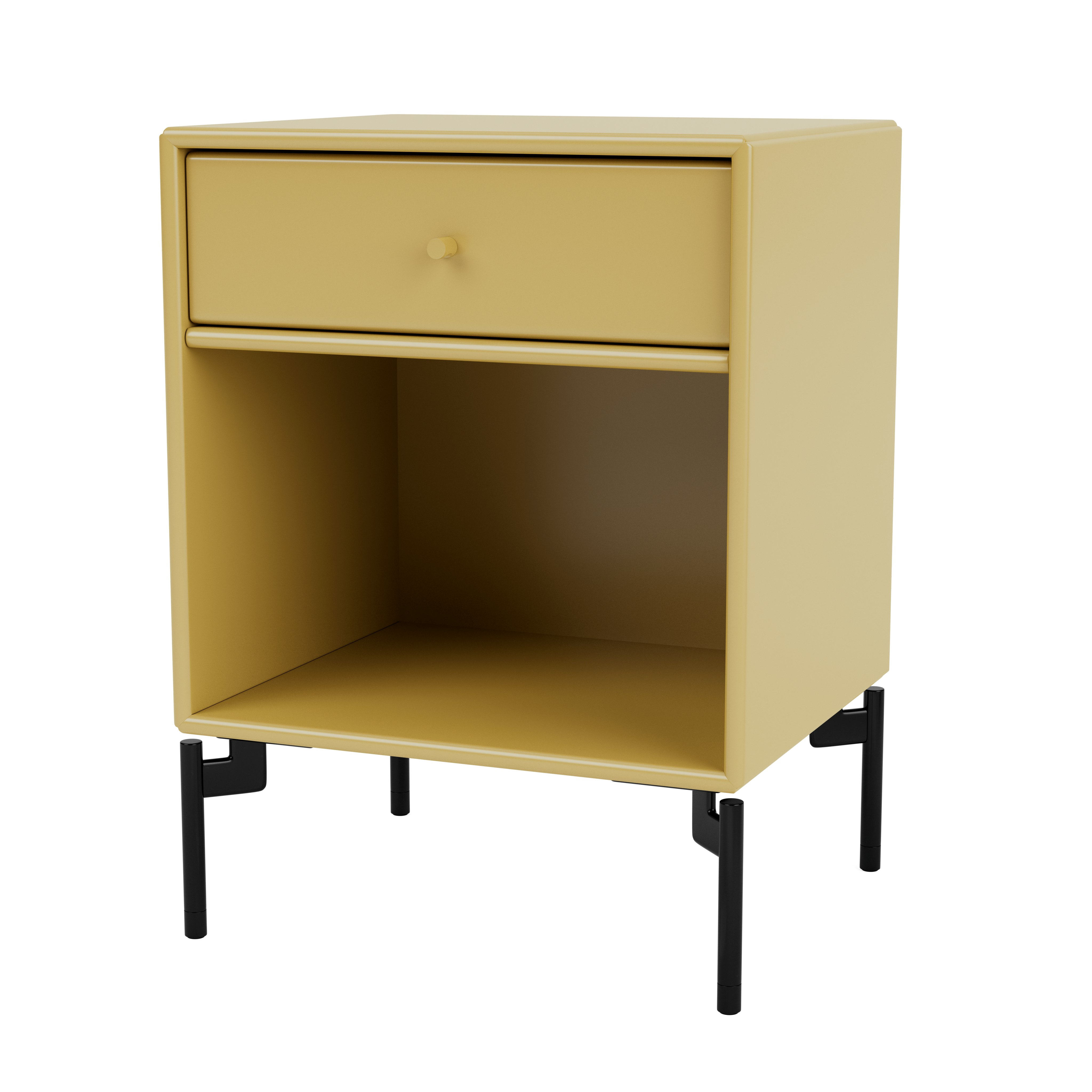 Dream Bedside Table - Cumin, Black Legs