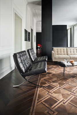 barcelona relaxed chair florence knoll sofa girard table living room mies van der rohe florence knoll