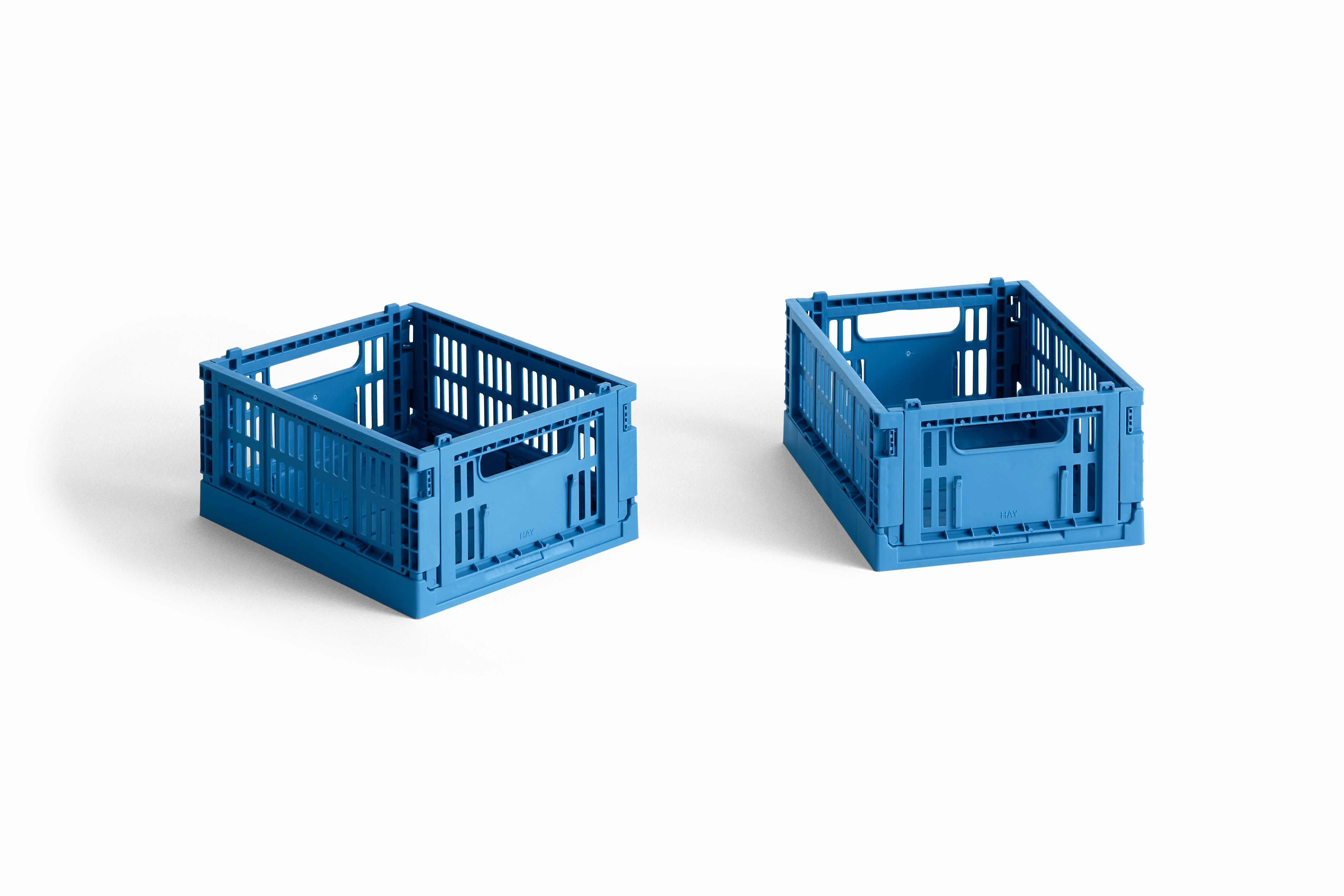 Recycled Colour Crate - Mini - Set of 2 - Electric Blue