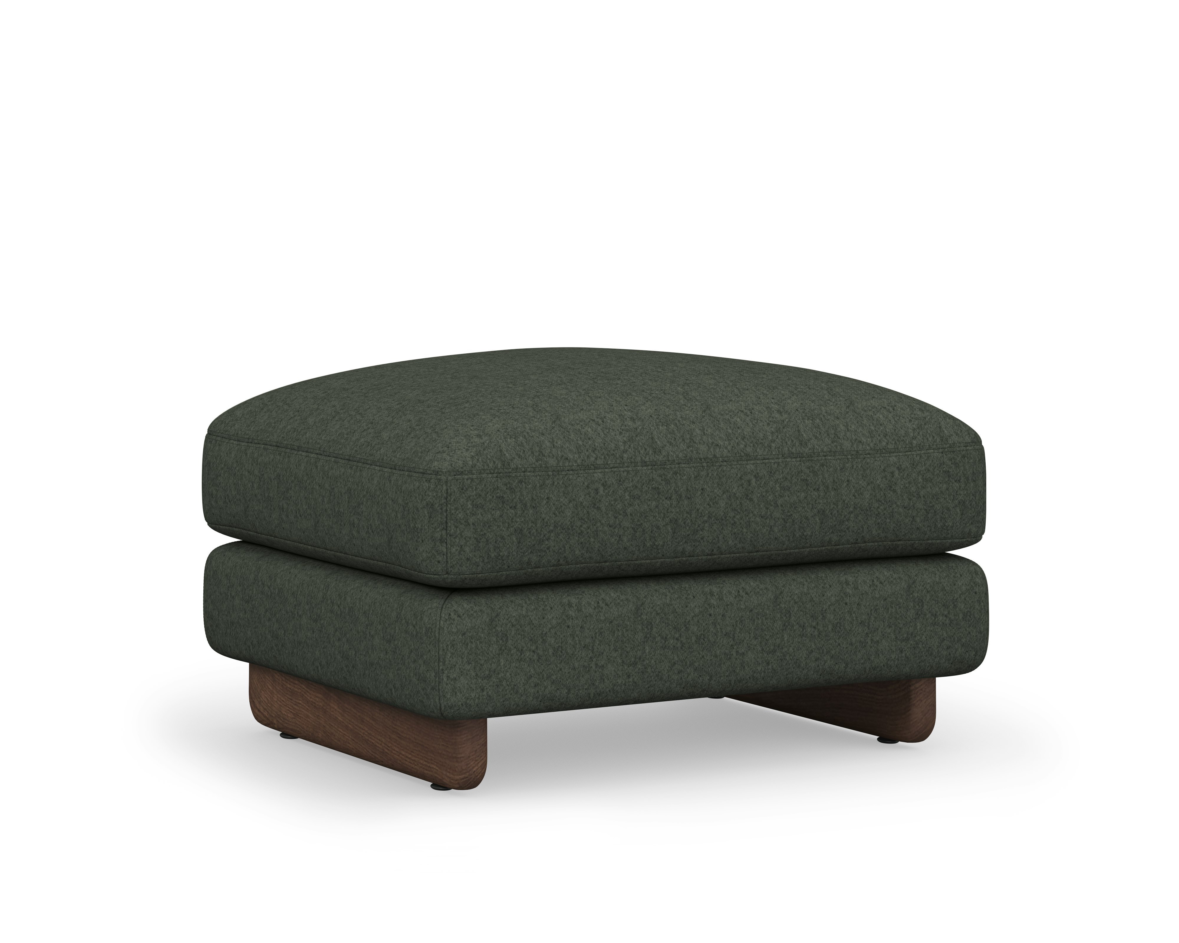 Contra Ottoman - Small, Pecora, Hunter, Walnut