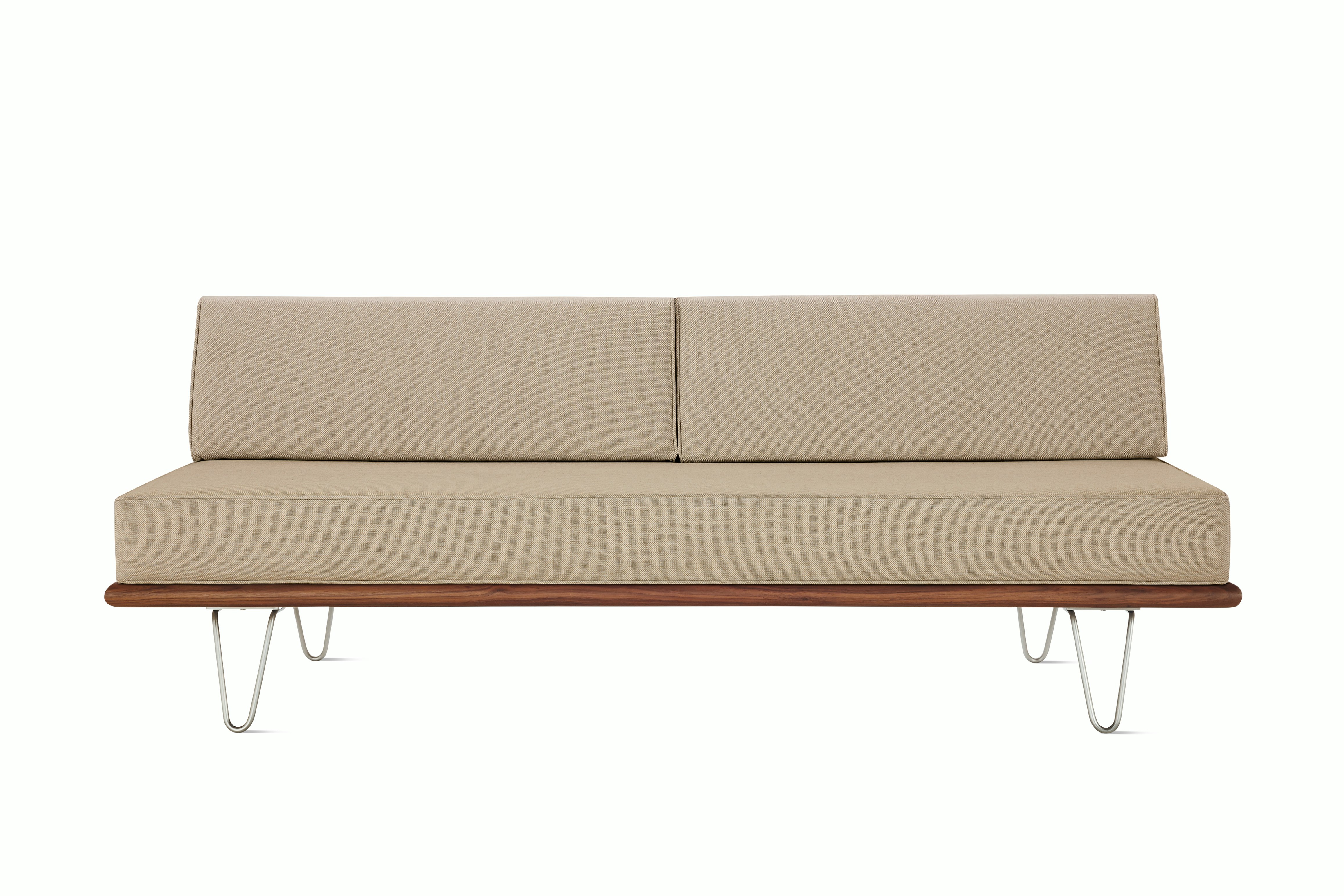 Nelson Daybed 2.0 - Back Bolster,  Walnut,  Mode,  Basket,  Hairpin