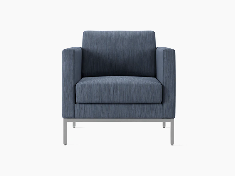 Riva Lounge Chair, Front, Blue