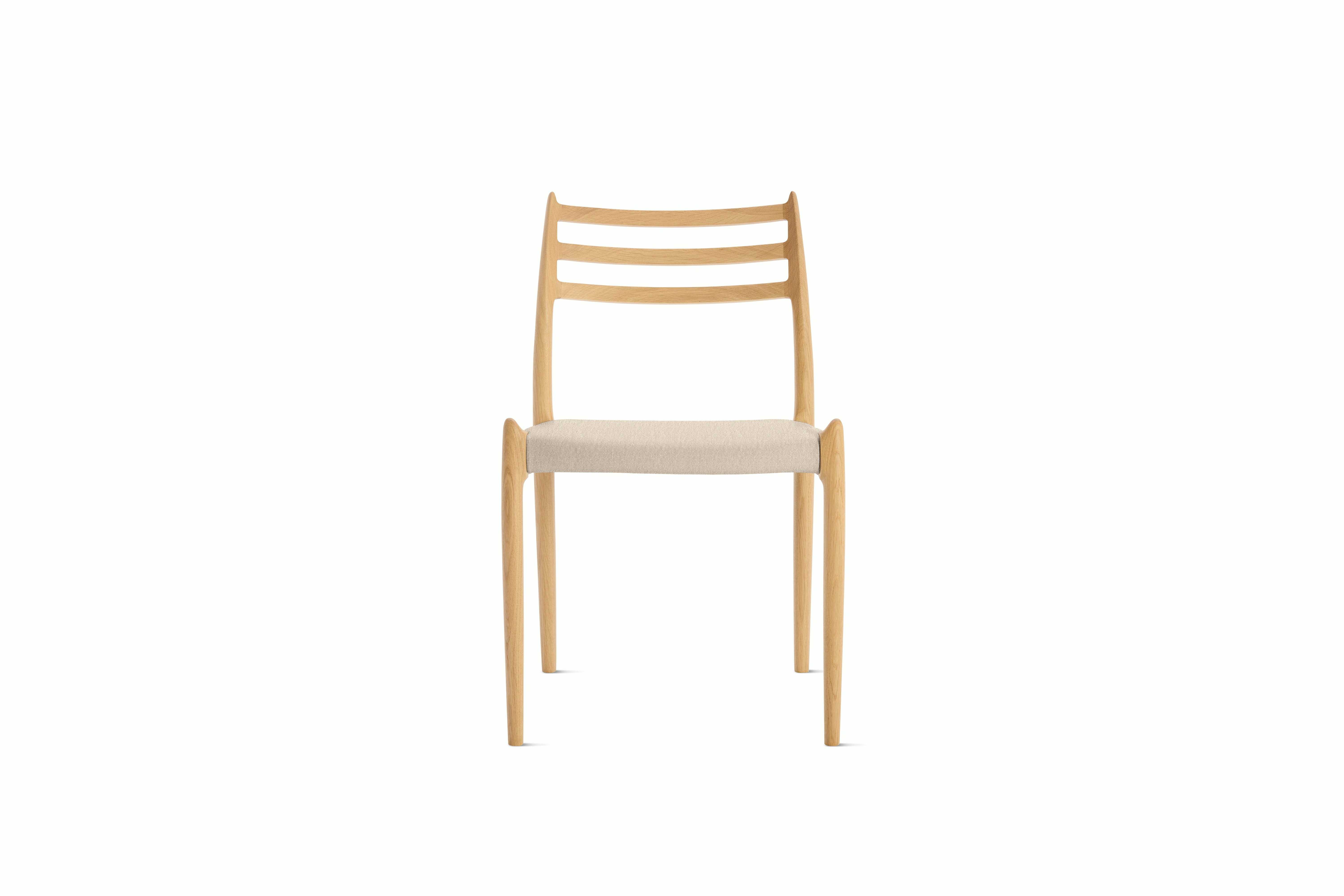 Moller Model 78 Side Chair in Oak,  Album Linen,  Gentle