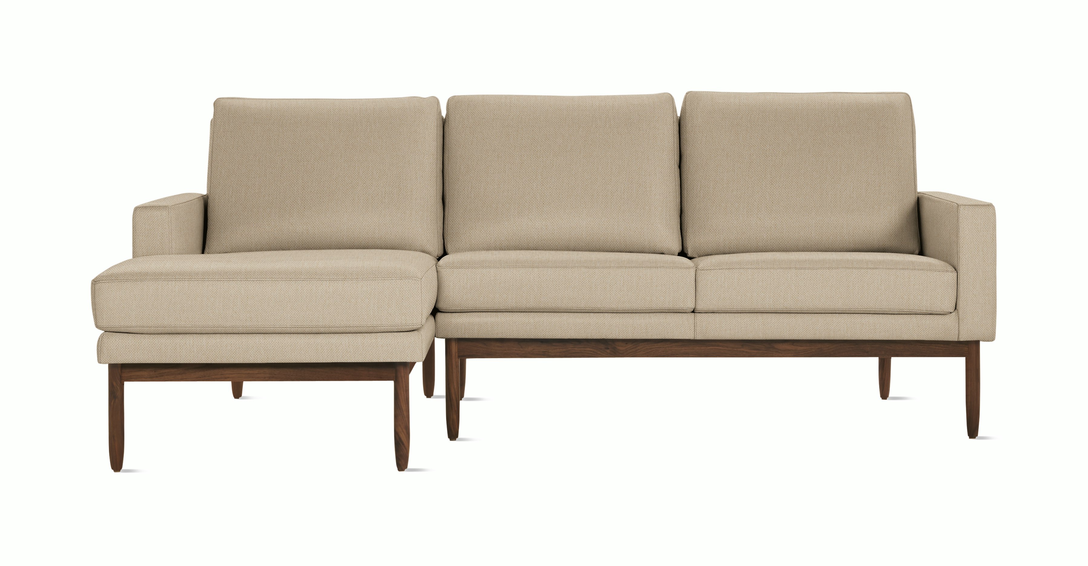 A Raleigh Sectional Sofa in Viewed from the front.