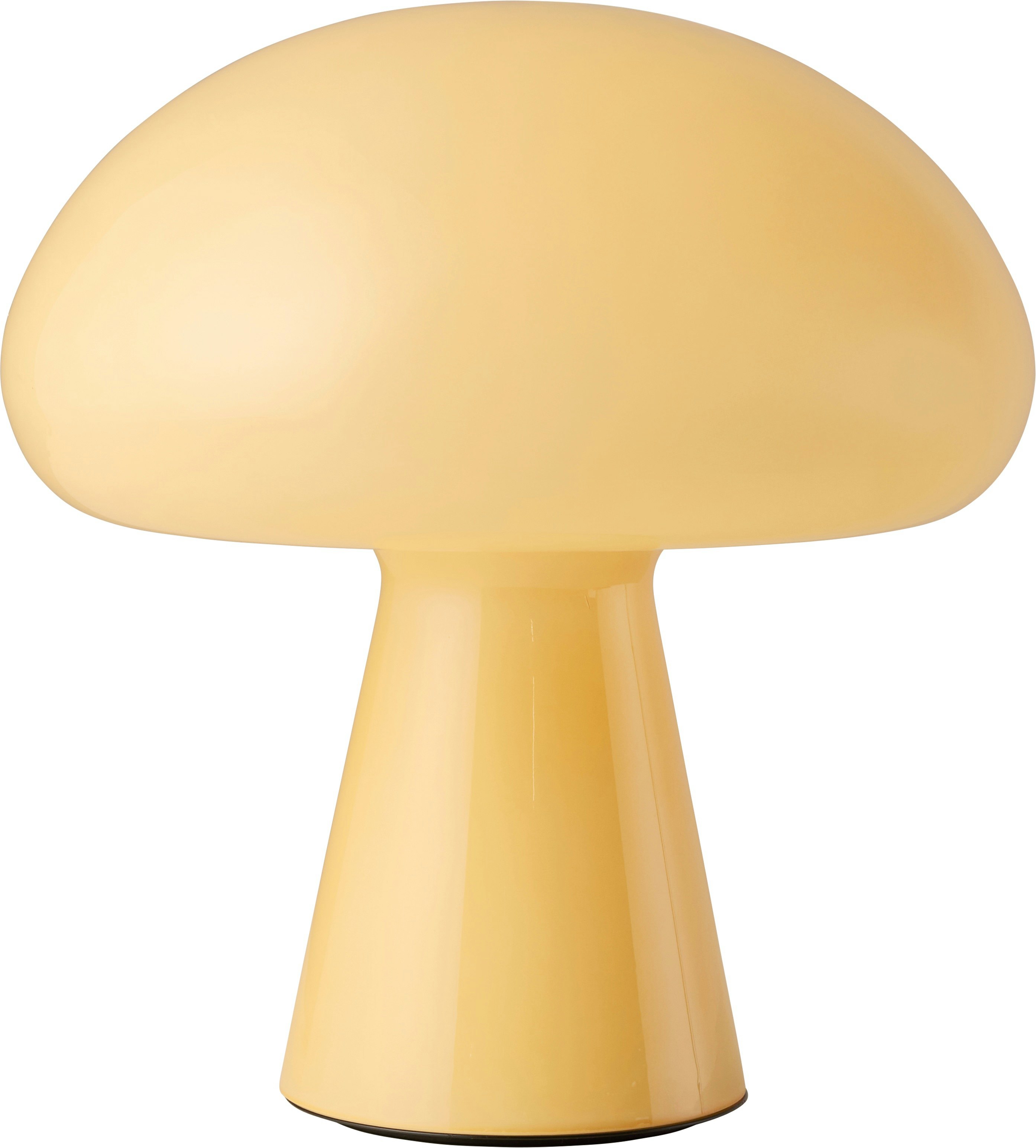 An Obello Portable Lamp in Yellow viewed from the front.