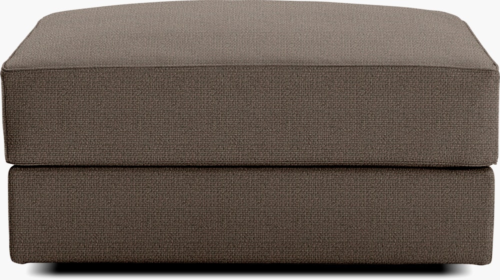 Symme Ottoman - Medium,  Fabric Frame,  Pebble Weave,  Bark,  Pebble Weave,  Bark
