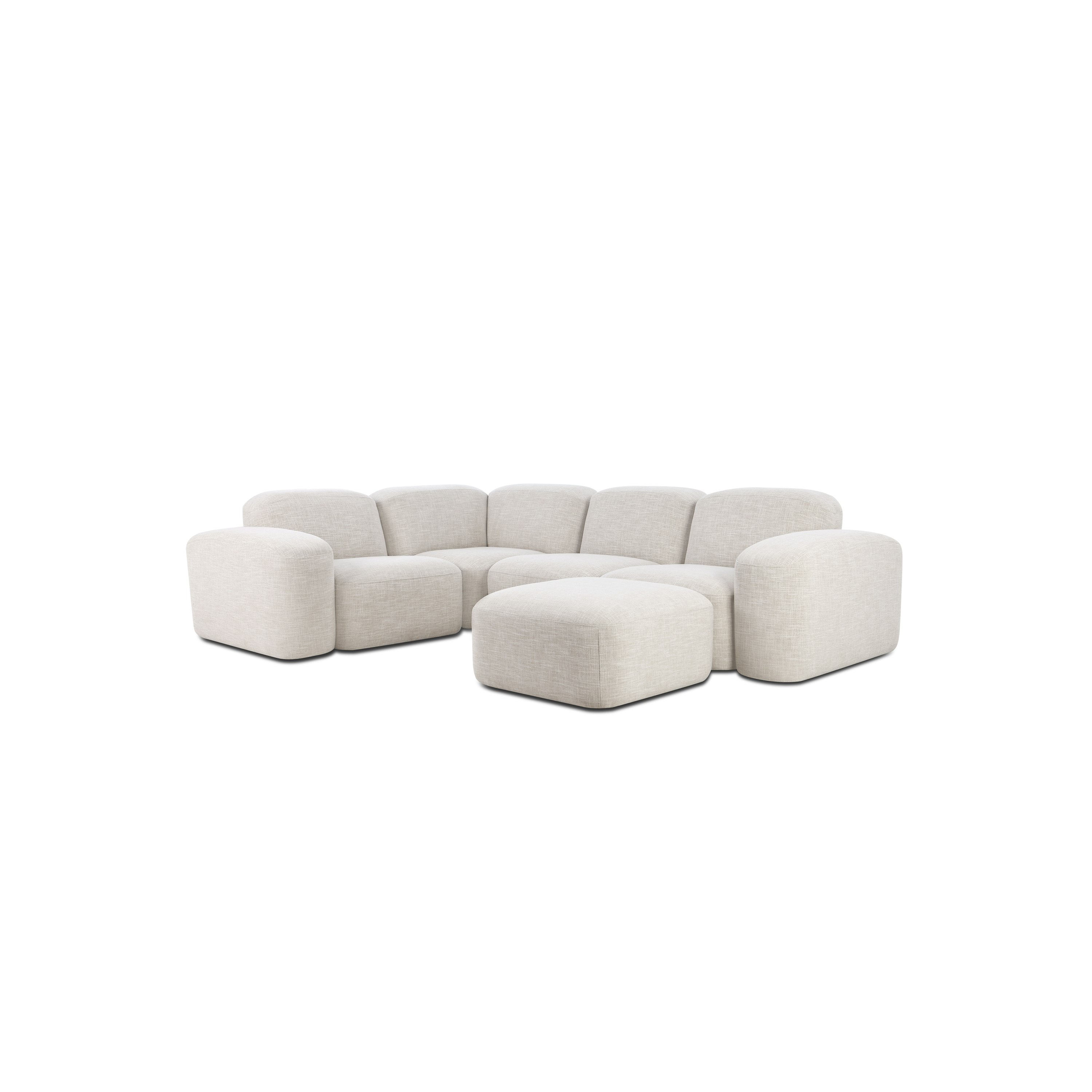 Muse Four Seat Corner Sectional - Byron, Oyster