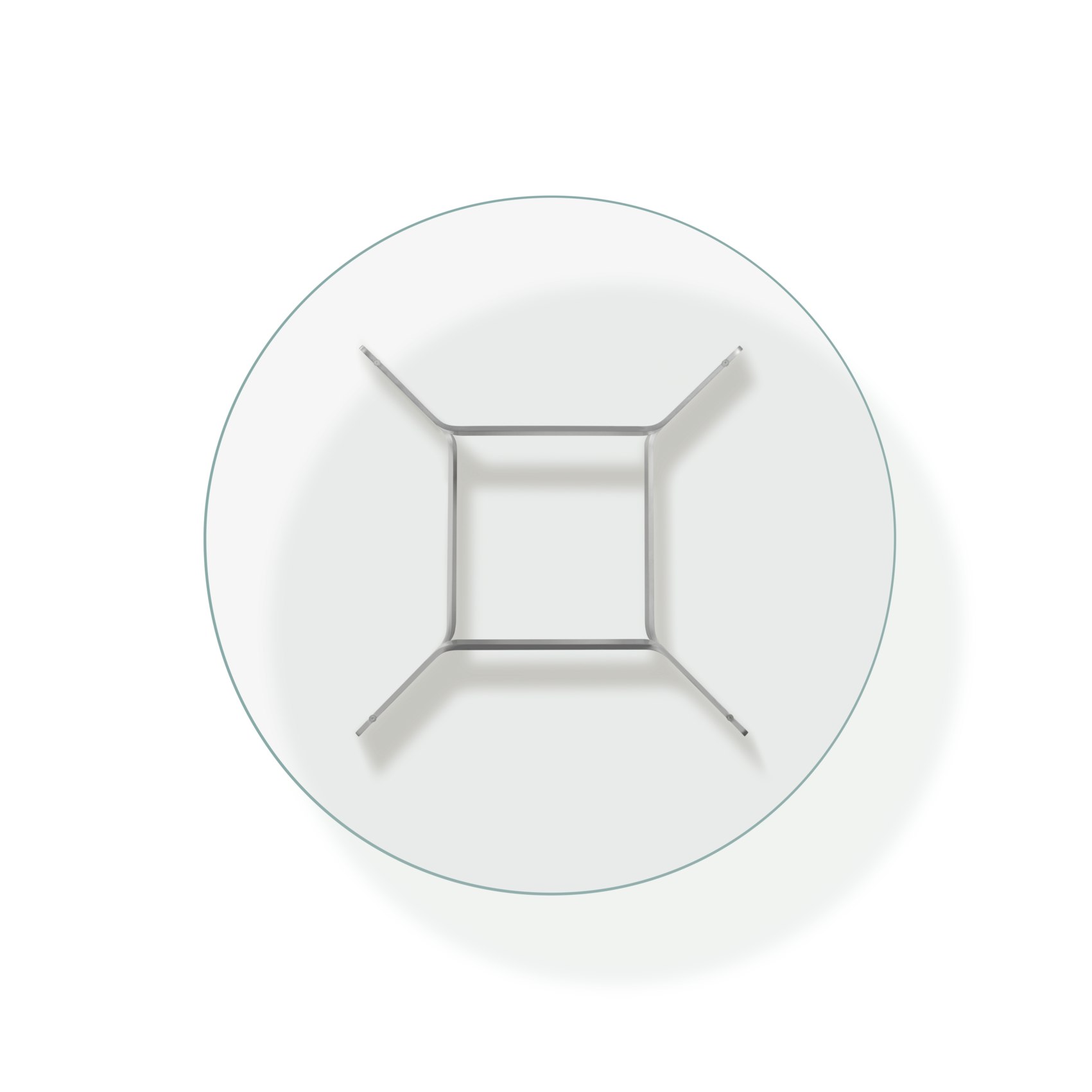 A detailed look at a JG Coffee Table  - Brushed Aluminum.